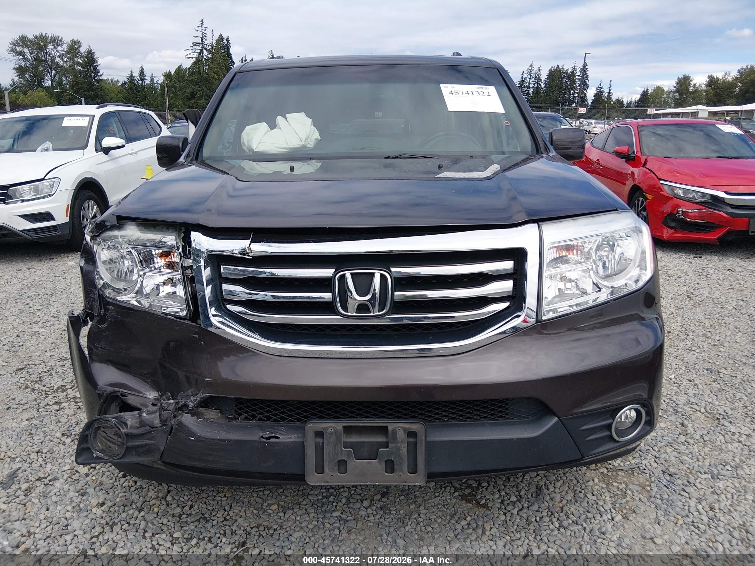 2015 Honda Pilot Ex-l Gray vin: 5FNYF4H77FB049233