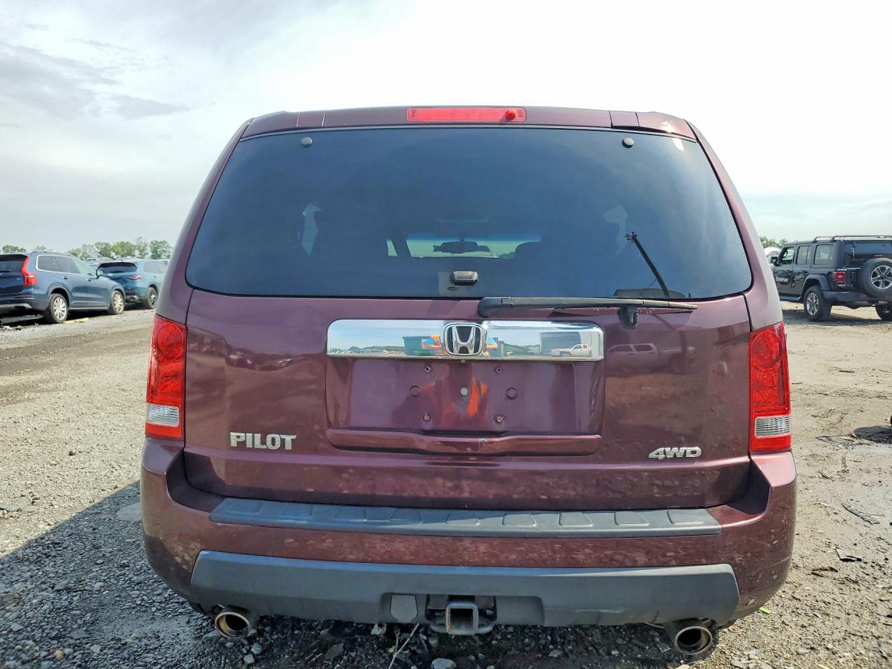 2011 Honda Pilot Exln Burgundy vin: 5FNYF4H78BB020768