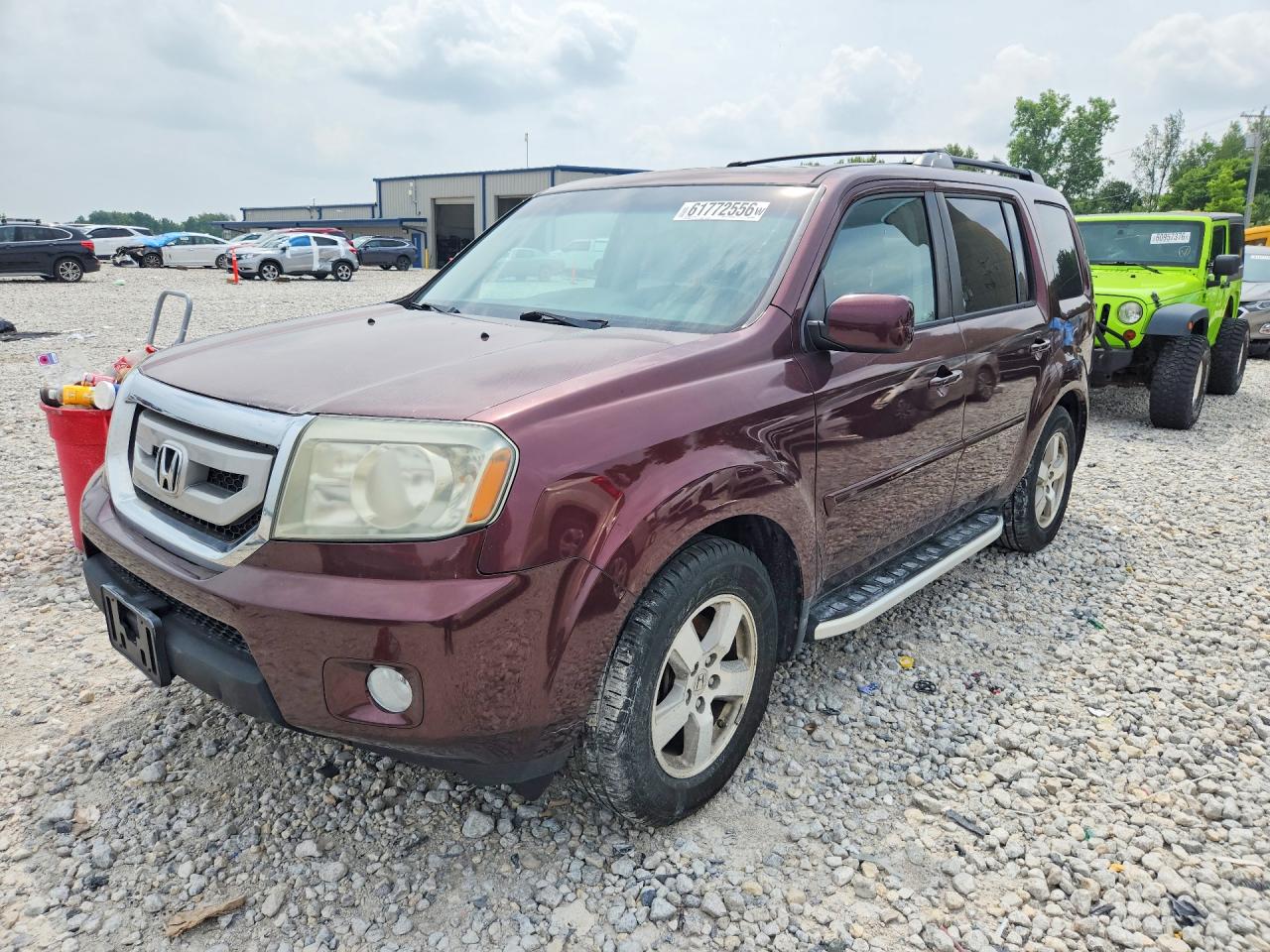 2011 Honda Pilot Exln Maroon vin: 5FNYF4H78BB038090