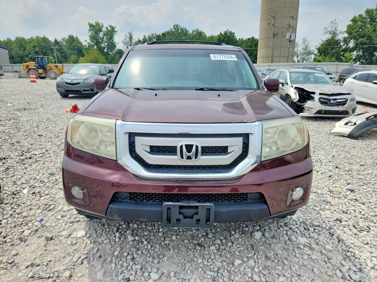 2011 Honda Pilot Exln Maroon vin: 5FNYF4H78BB038090