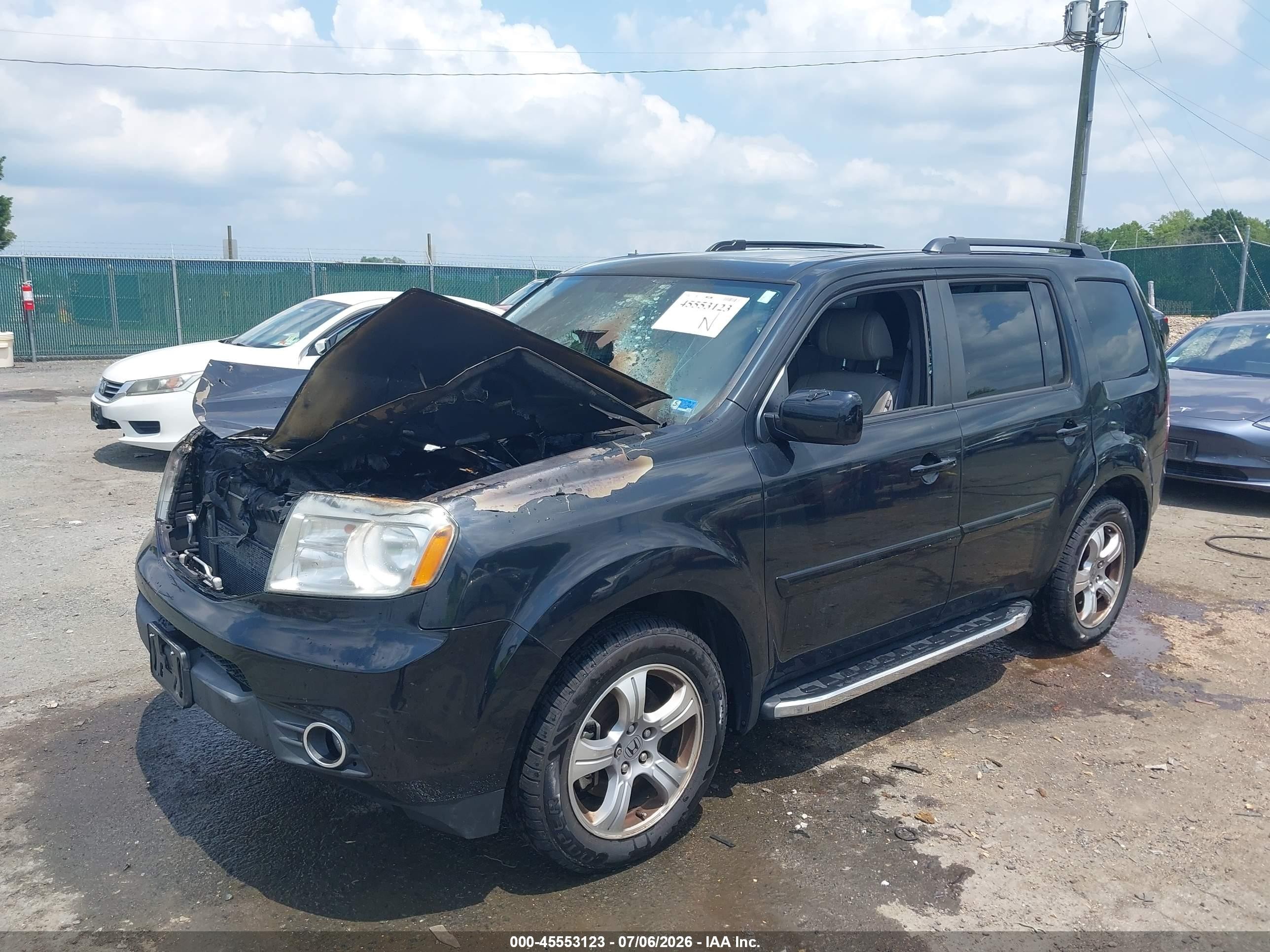 2013 Honda Pilot Ex-l Black vin: 5FNYF4H78DB018277