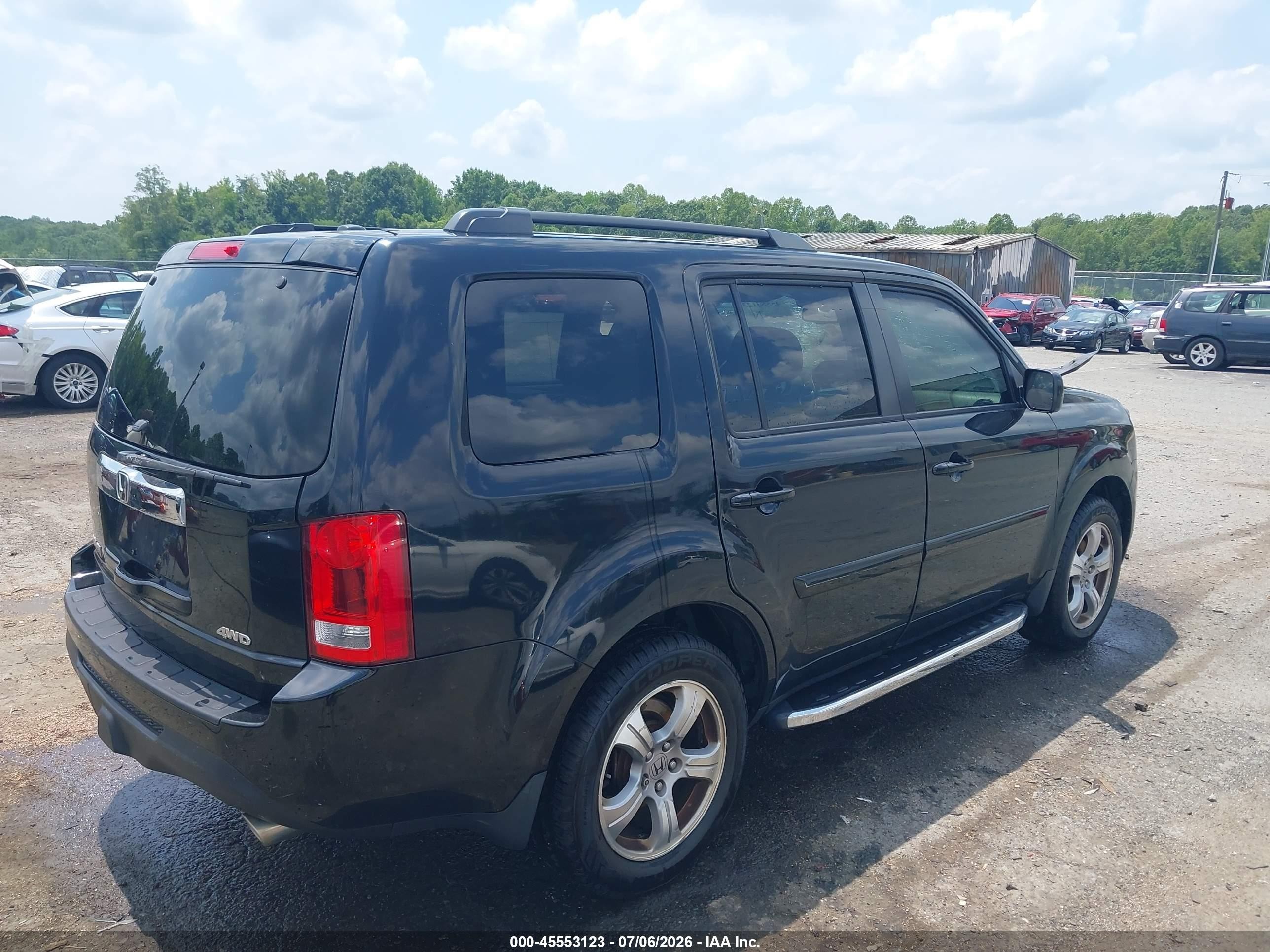 2013 Honda Pilot Ex-l Black vin: 5FNYF4H78DB018277
