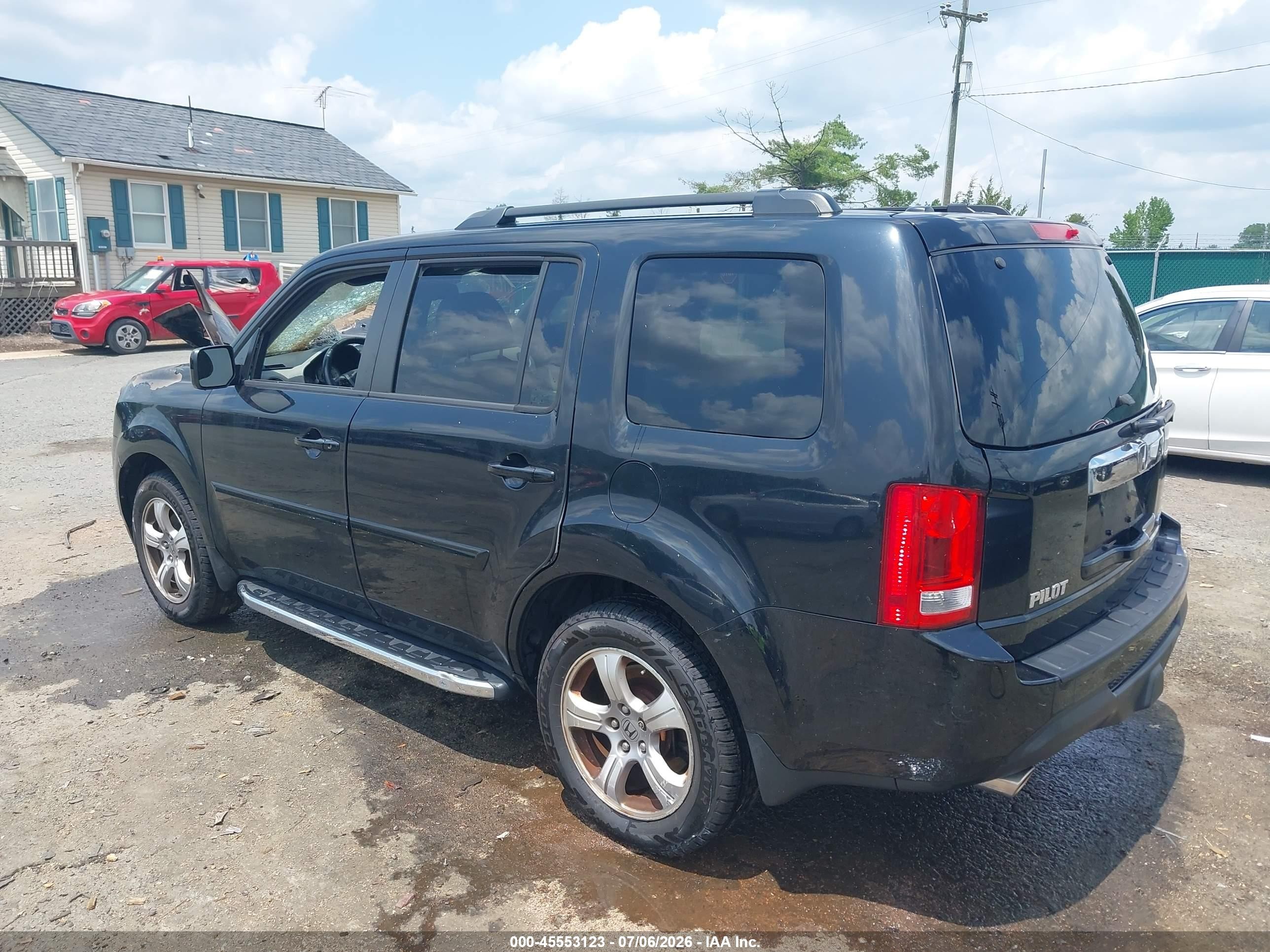 2013 Honda Pilot Ex-l Black vin: 5FNYF4H78DB018277