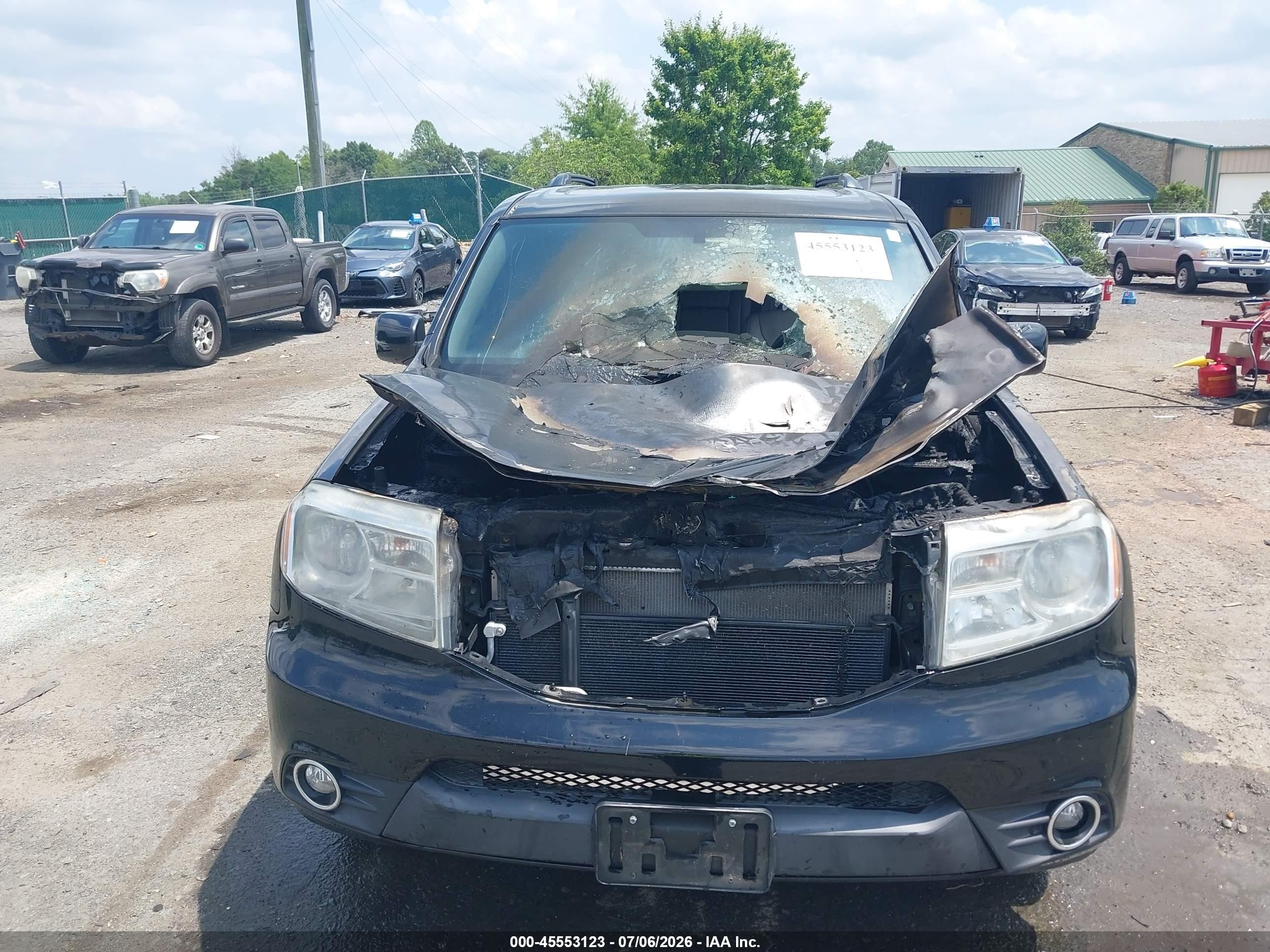 2013 Honda Pilot Ex-l Black vin: 5FNYF4H78DB018277