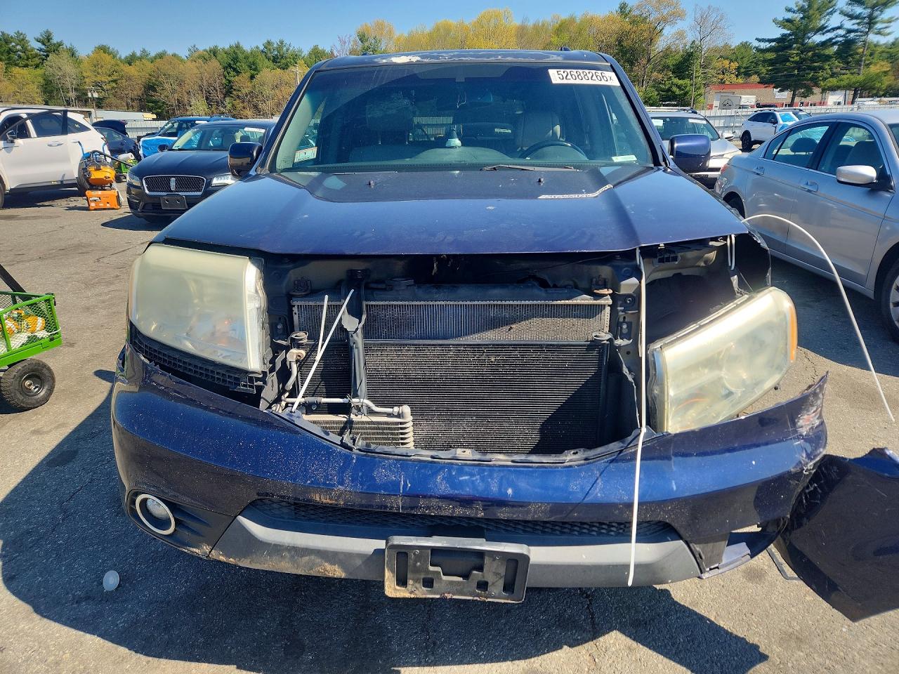 2013 Honda Pilot Exln Blue vin: 5FNYF4H78DB040506