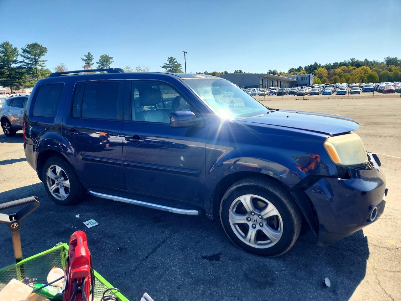 2013 Honda Pilot Exln Blue vin: 5FNYF4H78DB040506