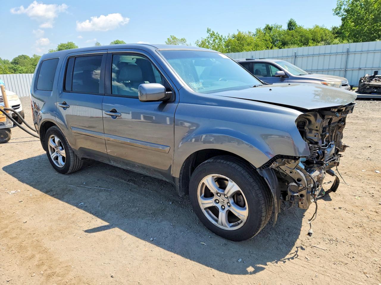 2013 Honda Pilot Exln Gray vin: 5FNYF4H78DB041588