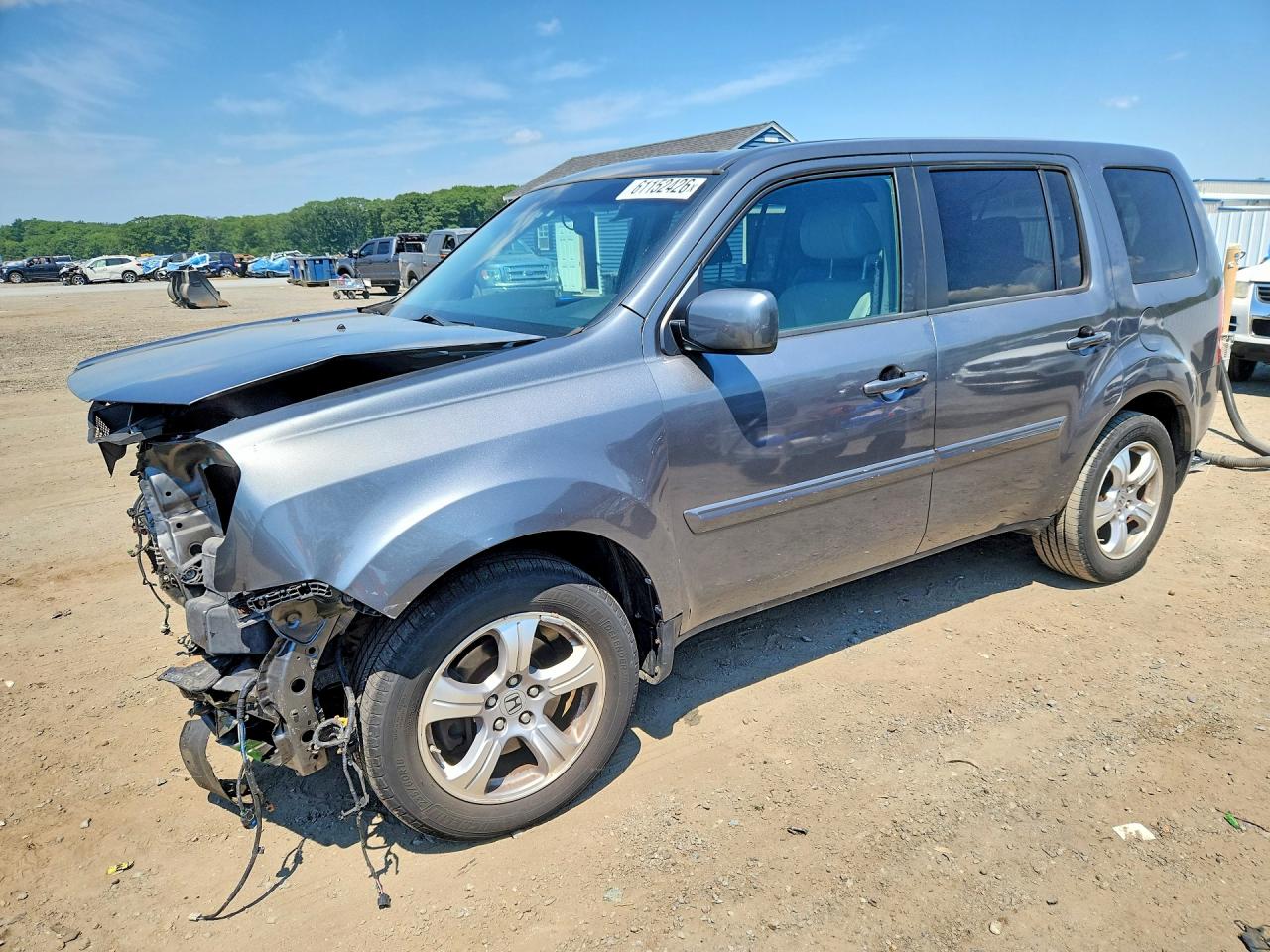 2013 Honda Pilot Exln Gray vin: 5FNYF4H78DB041588