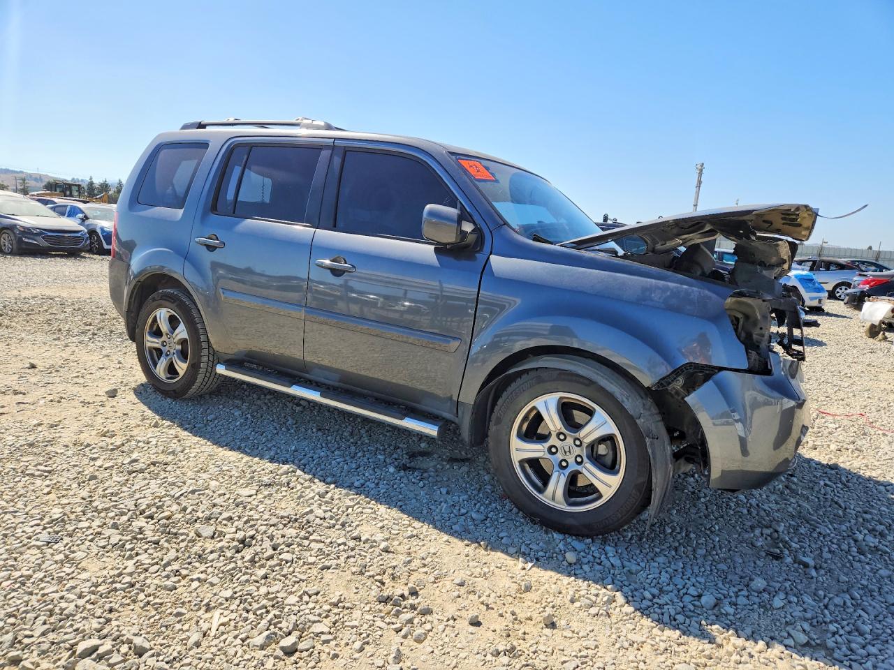 2013 Honda Pilot Exln Gray vin: 5FNYF4H78DB052610