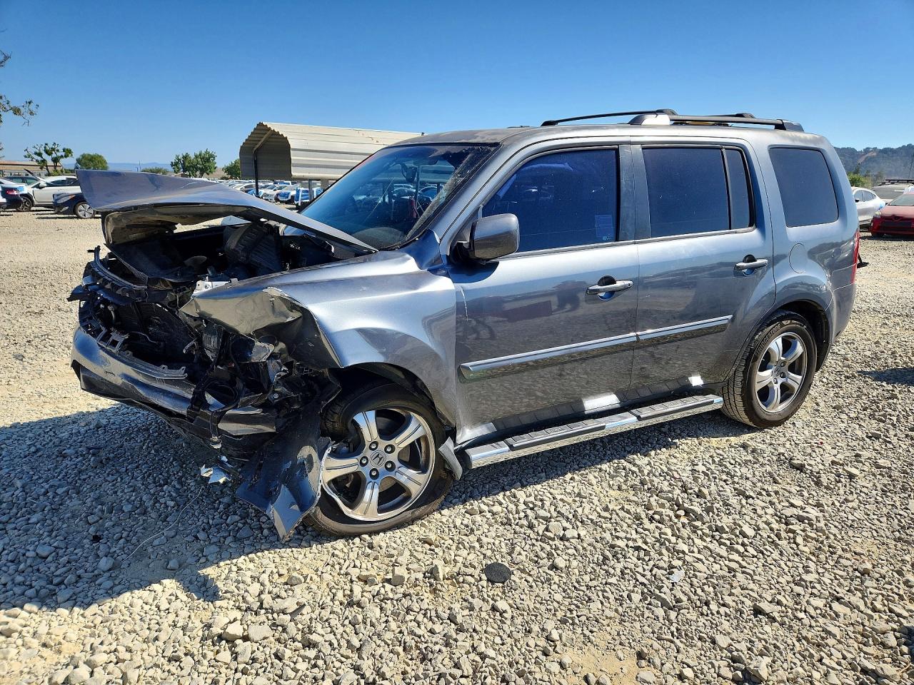 2013 Honda Pilot Exln Gray vin: 5FNYF4H78DB052610