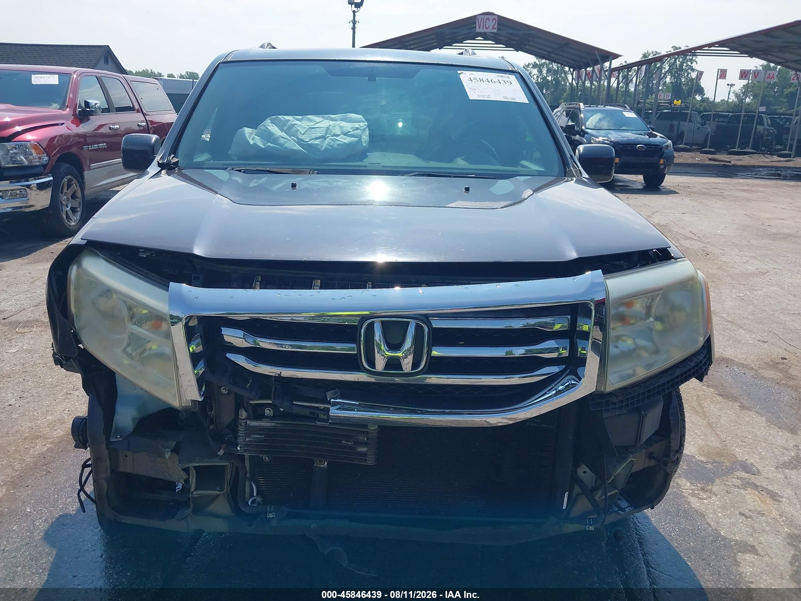 2014 Honda Pilot Ex-l Gray vin: 5FNYF4H78EB035081