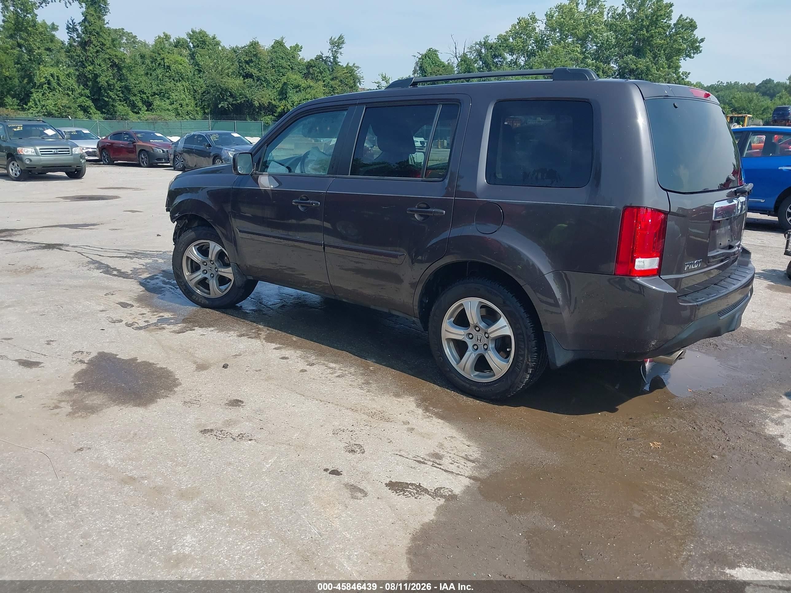 2014 Honda Pilot Ex-l Gray vin: 5FNYF4H78EB035081