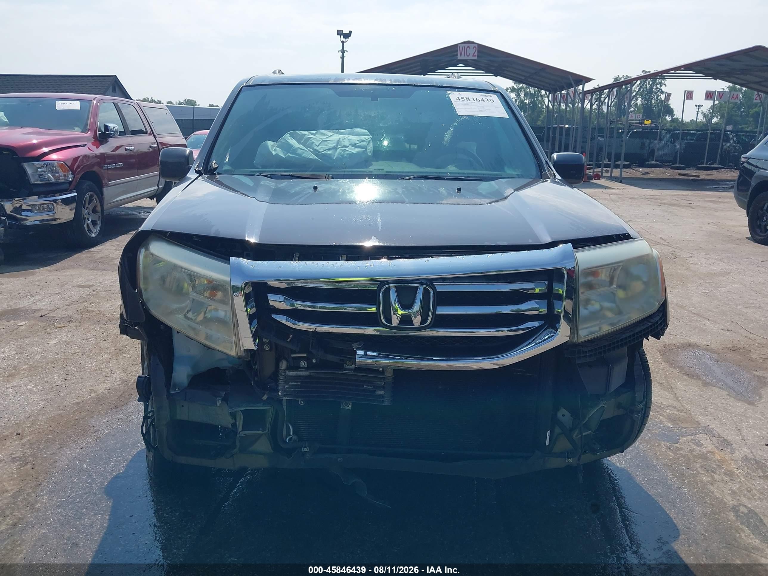 2014 Honda Pilot Ex-l Gray vin: 5FNYF4H78EB035081