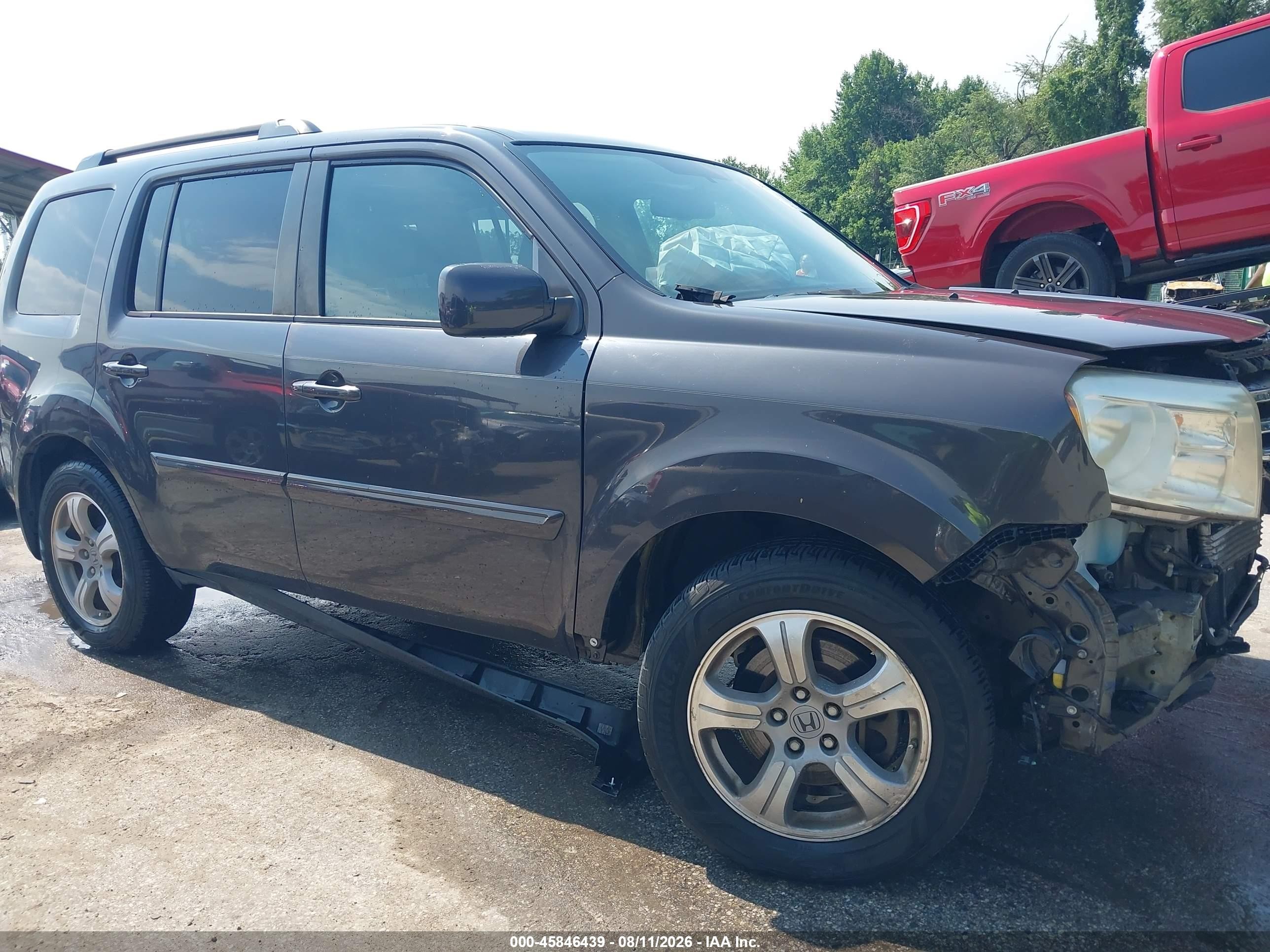 2014 Honda Pilot Ex-l Gray vin: 5FNYF4H78EB035081