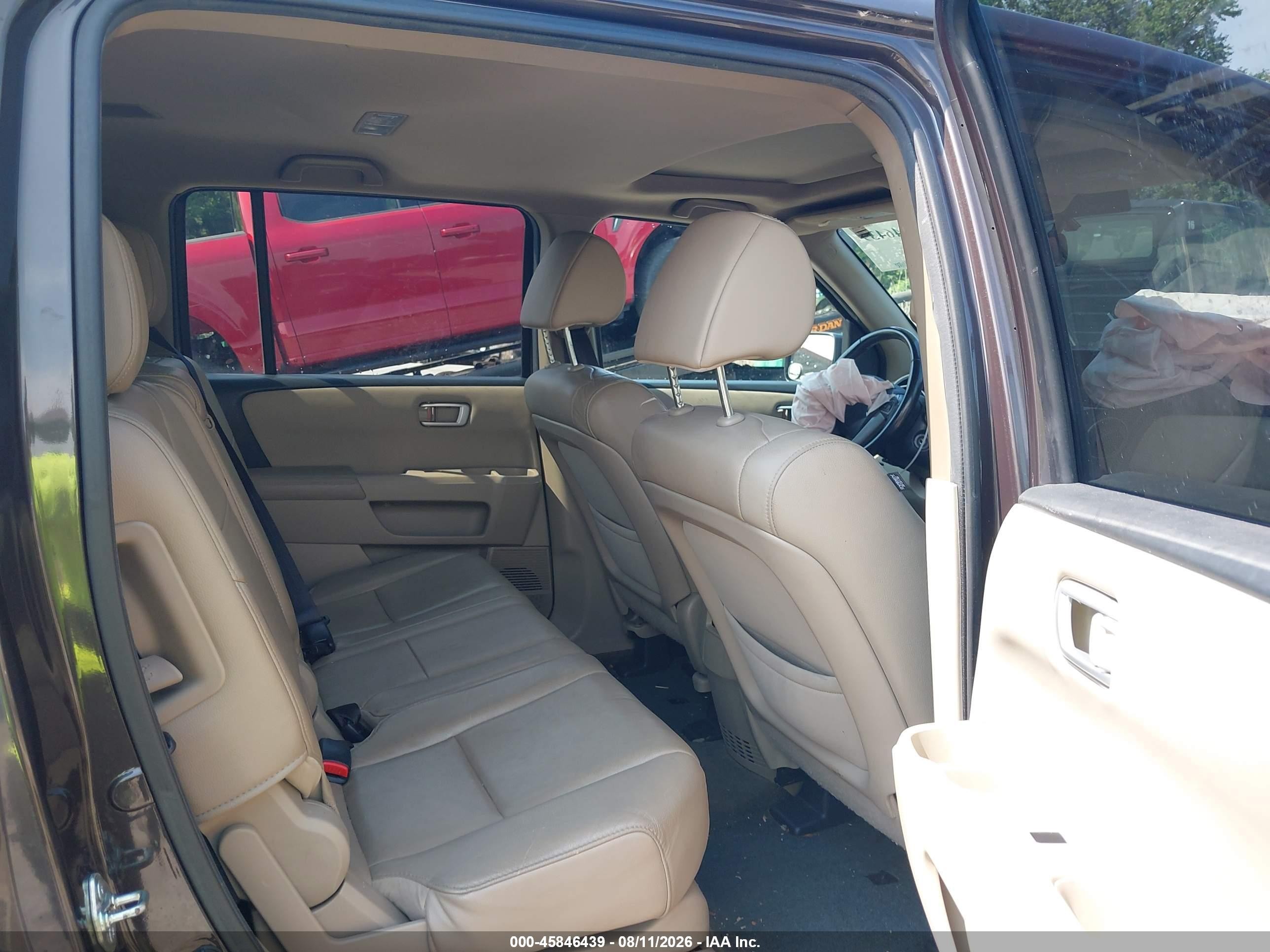 2014 Honda Pilot Ex-l Gray vin: 5FNYF4H78EB035081
