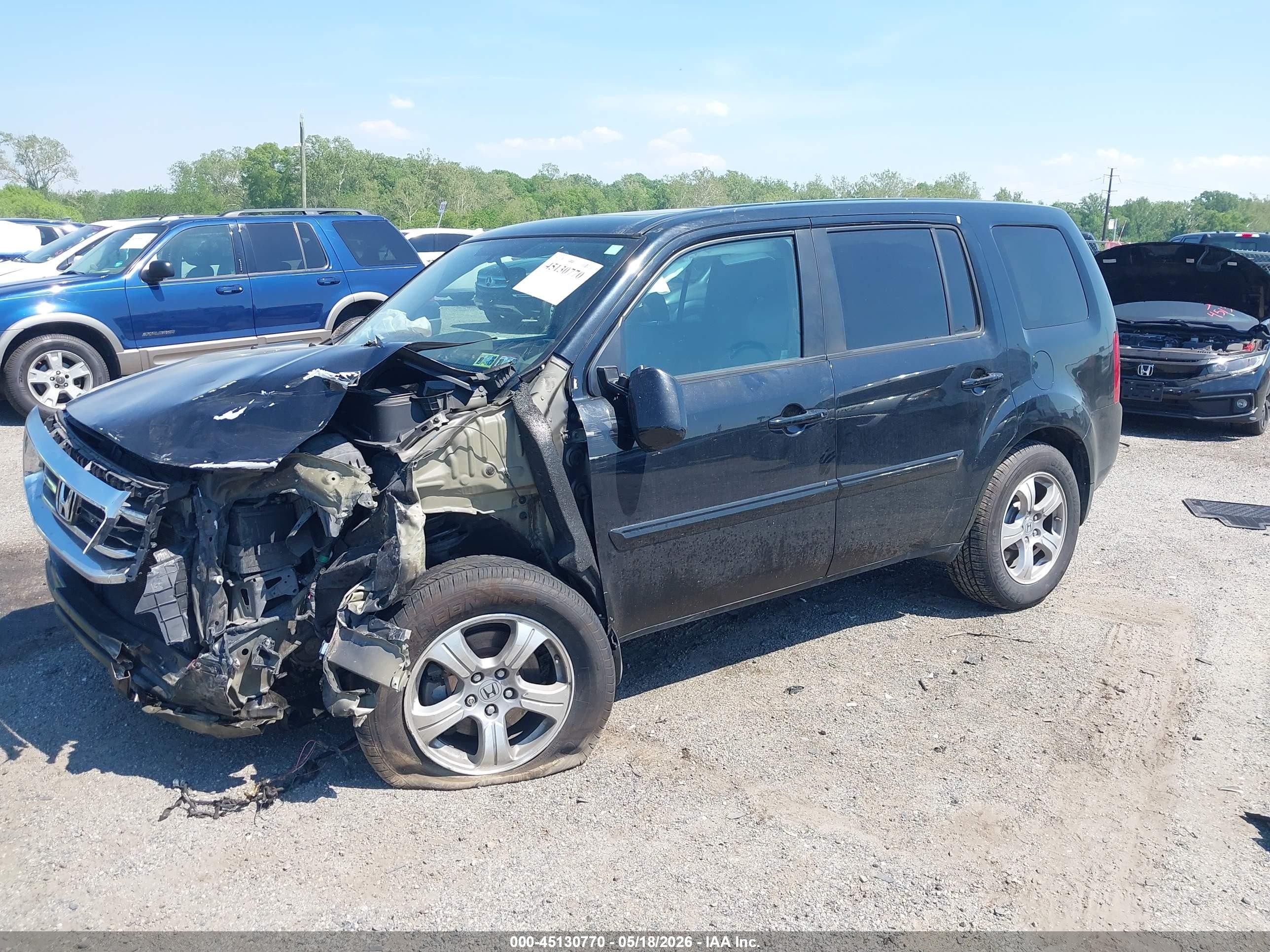 2015 Honda Pilot Ex-l Black vin: 5FNYF4H78FB027077