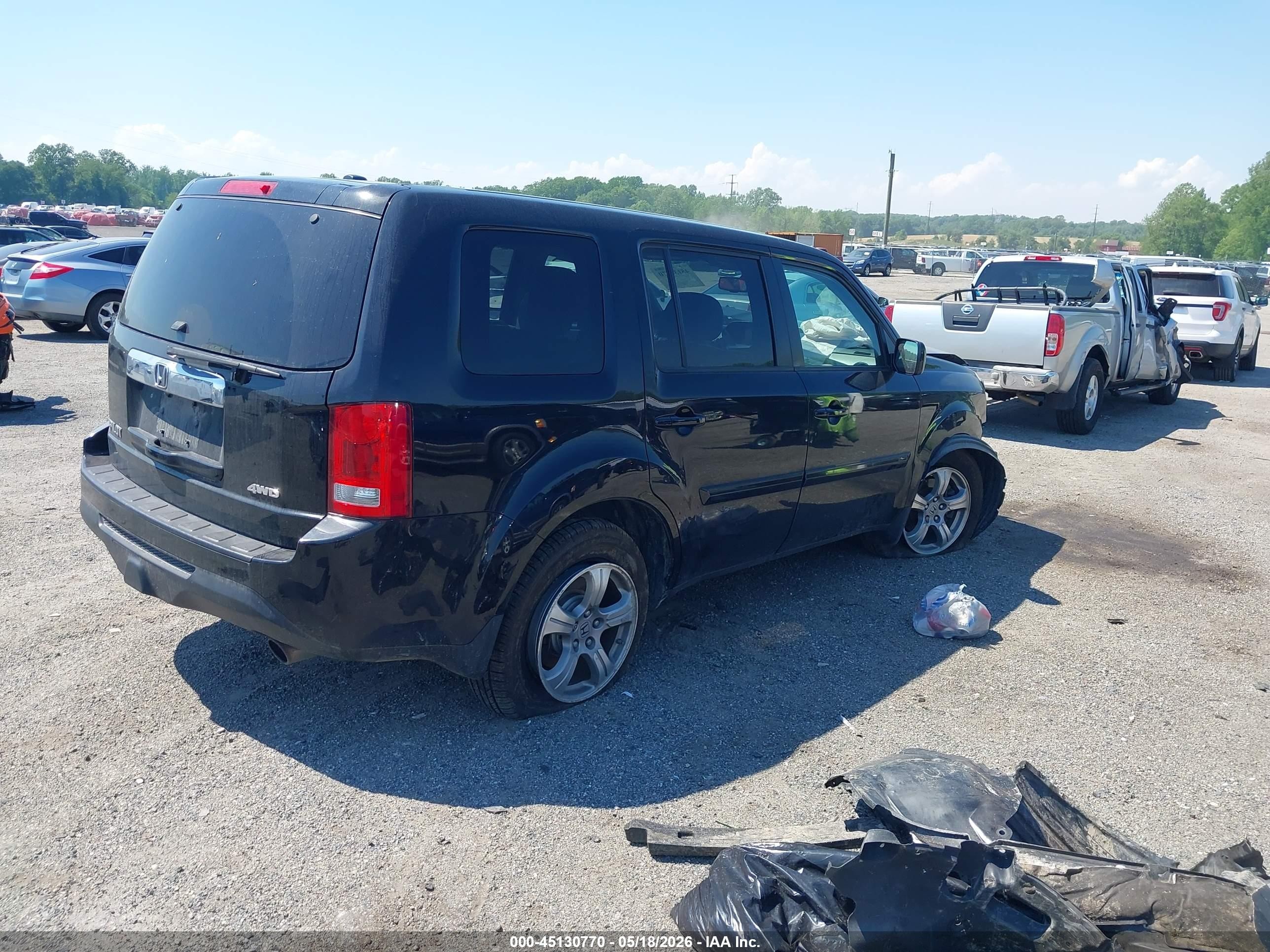 2015 Honda Pilot Ex-l Black vin: 5FNYF4H78FB027077