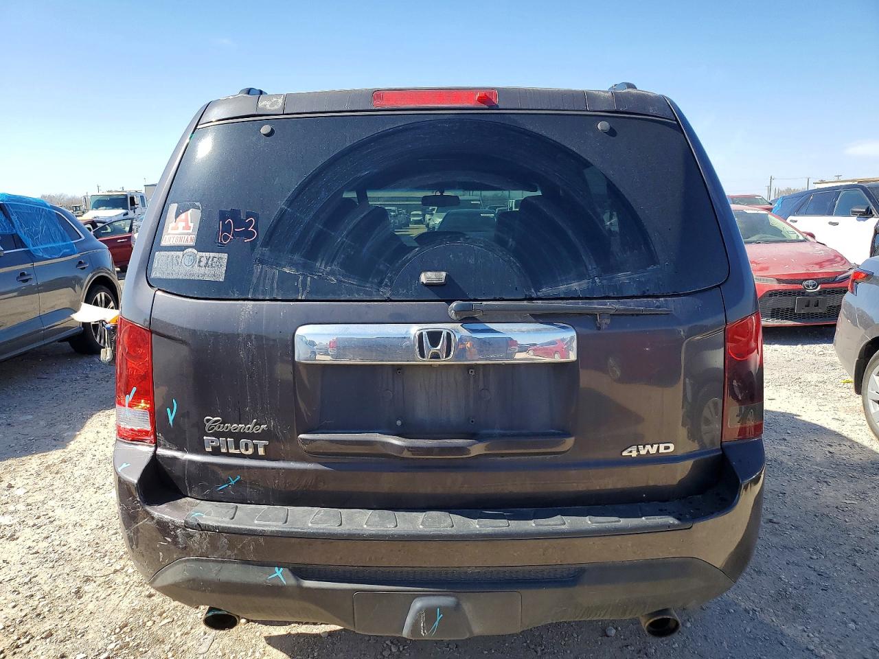 2012 Honda Pilot Exln Gray vin: 5FNYF4H79CB005682