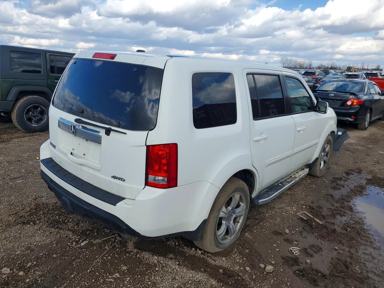 2012 Honda Pilot Exln Белый vin: 5FNYF4H79CB072489