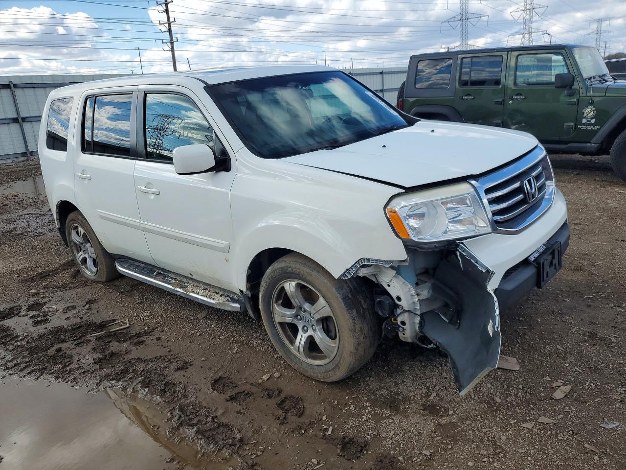 2012 Honda Pilot Exln Белый vin: 5FNYF4H79CB072489