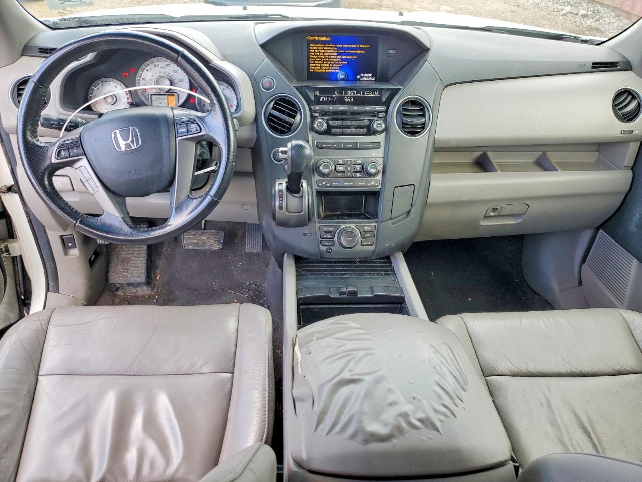 2012 Honda Pilot Exln Белый vin: 5FNYF4H79CB072489