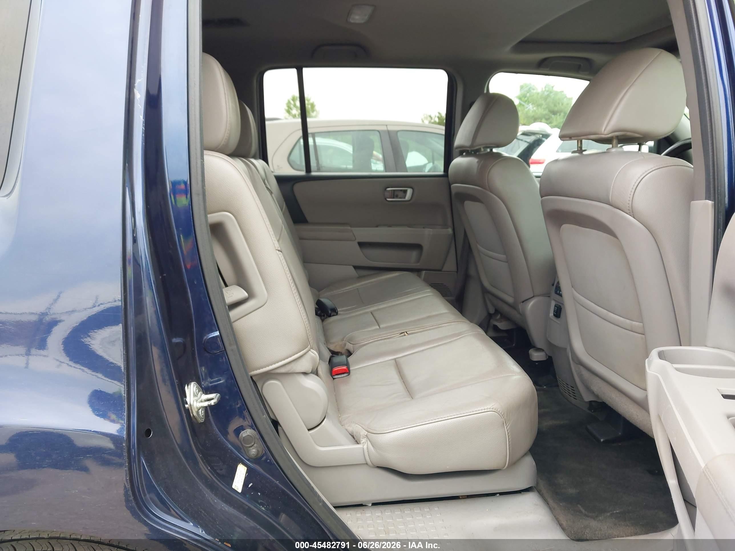 2013 Honda Pilot Ex-l Blue vin: 5FNYF4H79DB015579