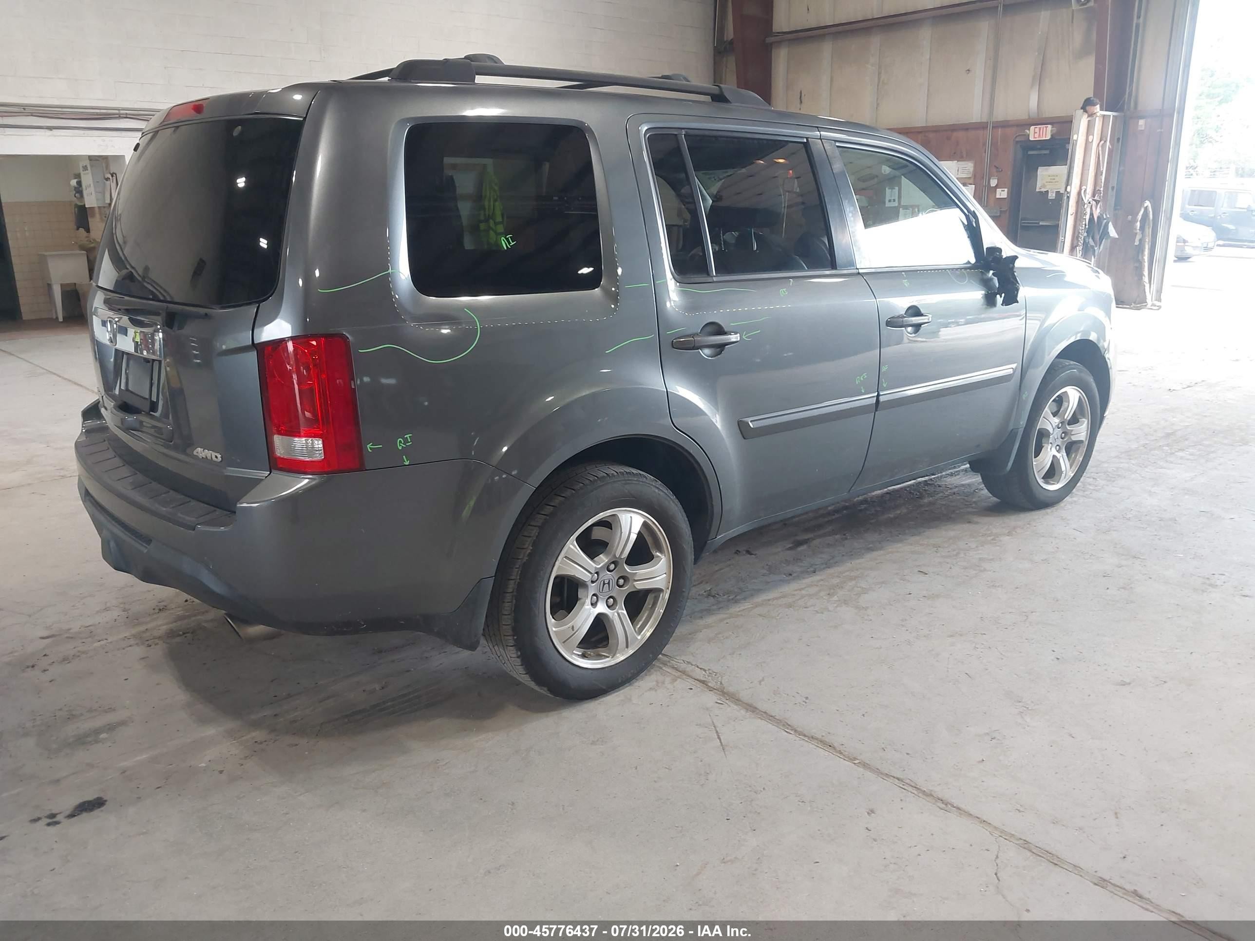 2013 Honda Pilot Ex-l Серый vin: 5FNYF4H79DB015887
