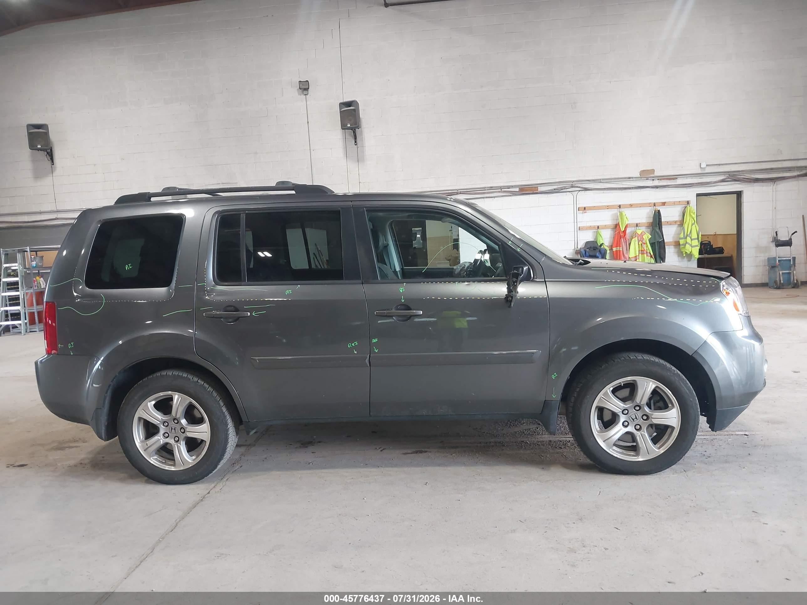 2013 Honda Pilot Ex-l Серый vin: 5FNYF4H79DB015887