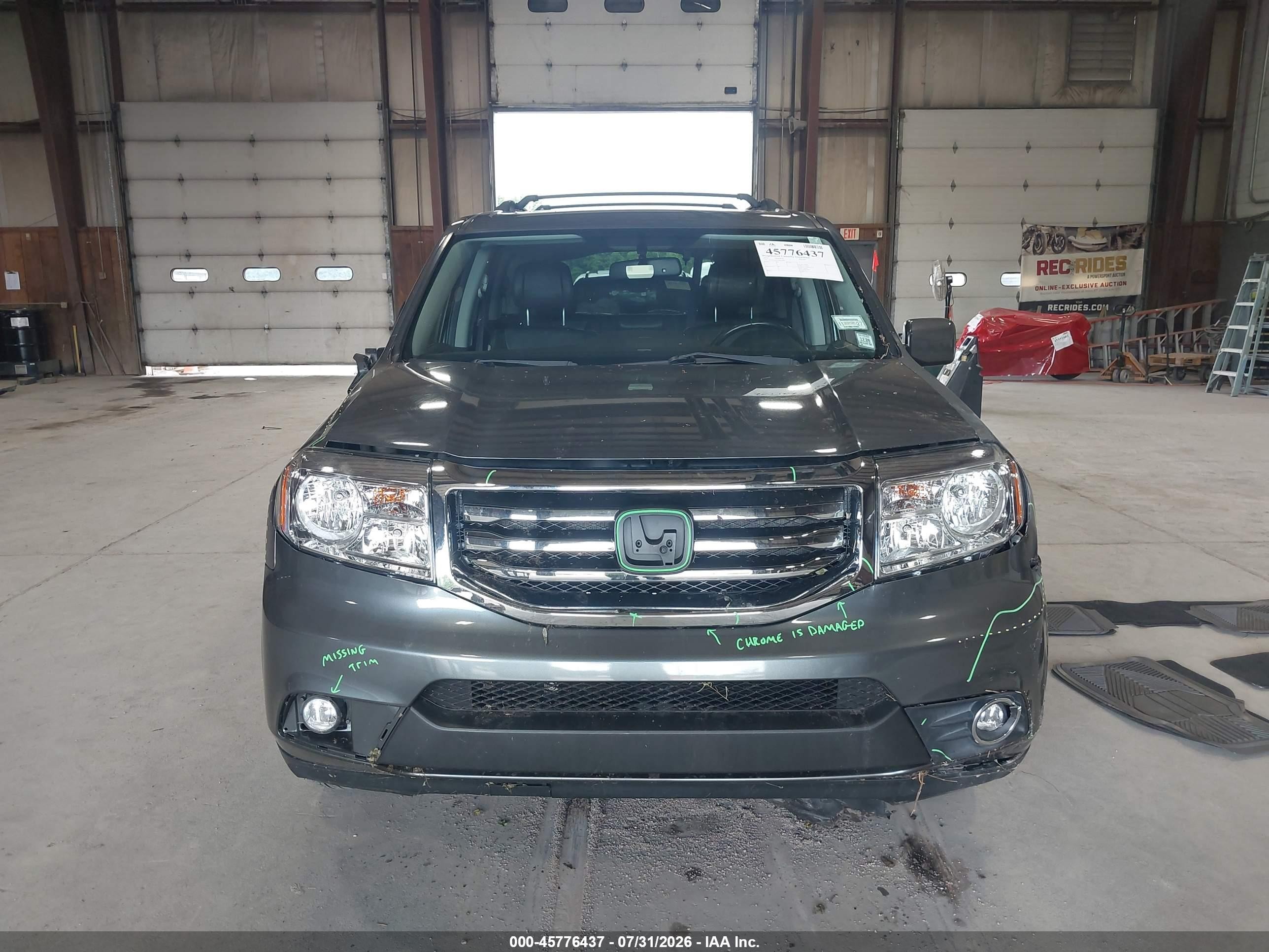 2013 Honda Pilot Ex-l Серый vin: 5FNYF4H79DB015887