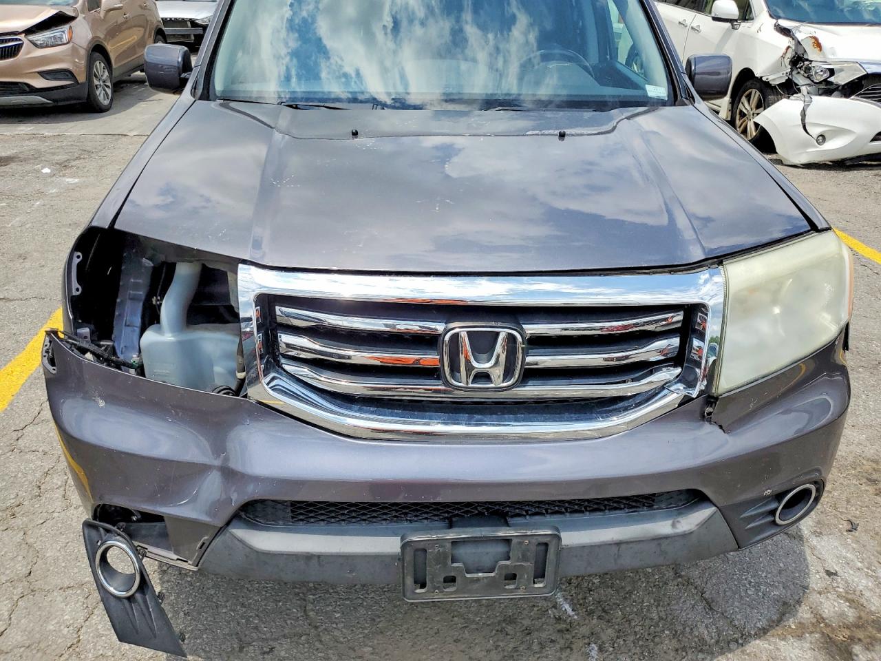2014 Honda Pilot Exln Gray vin: 5FNYF4H79EB020461