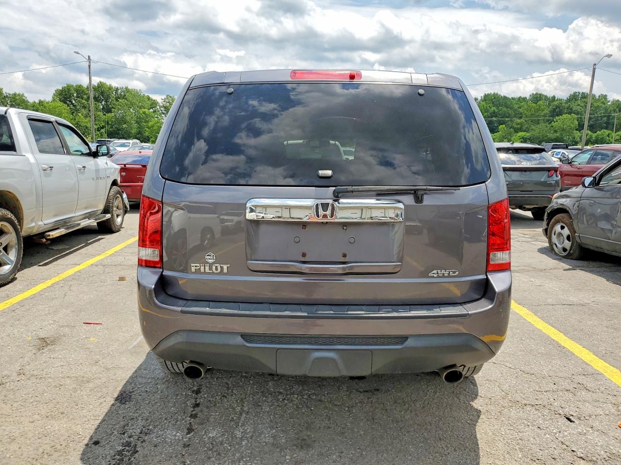 2014 Honda Pilot Exln Gray vin: 5FNYF4H79EB020461