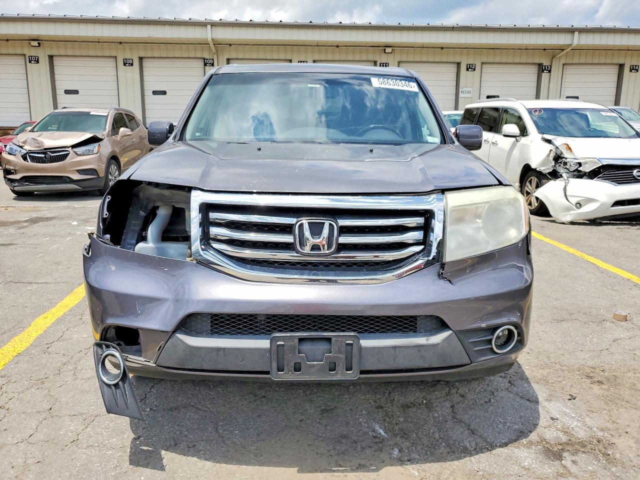 2014 Honda Pilot Exln Gray vin: 5FNYF4H79EB020461