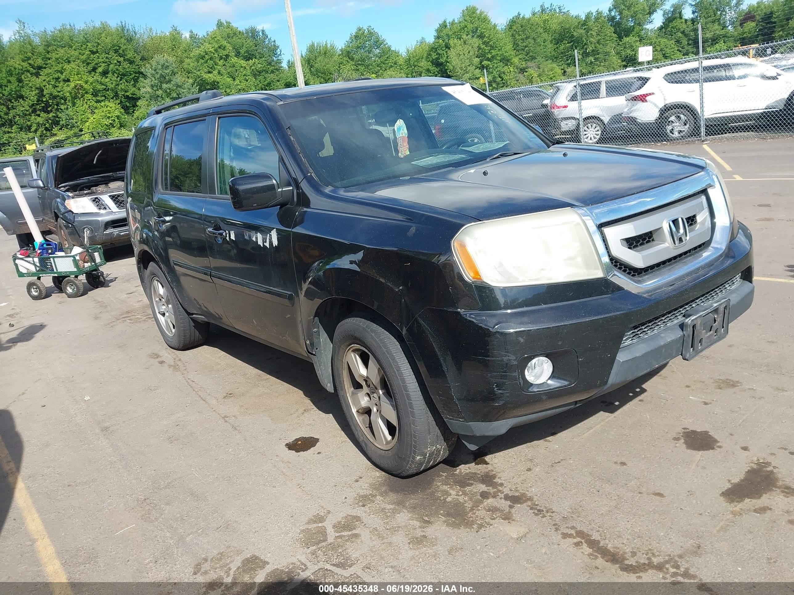 2011 Honda Pilot Ex-l Black vin: 5FNYF4H7XBB029536