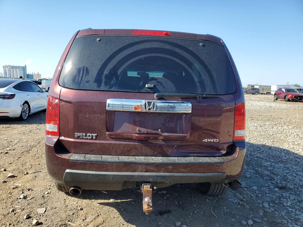 2011 Honda Pilot Exln Burgundy vin: 5FNYF4H7XBB038107