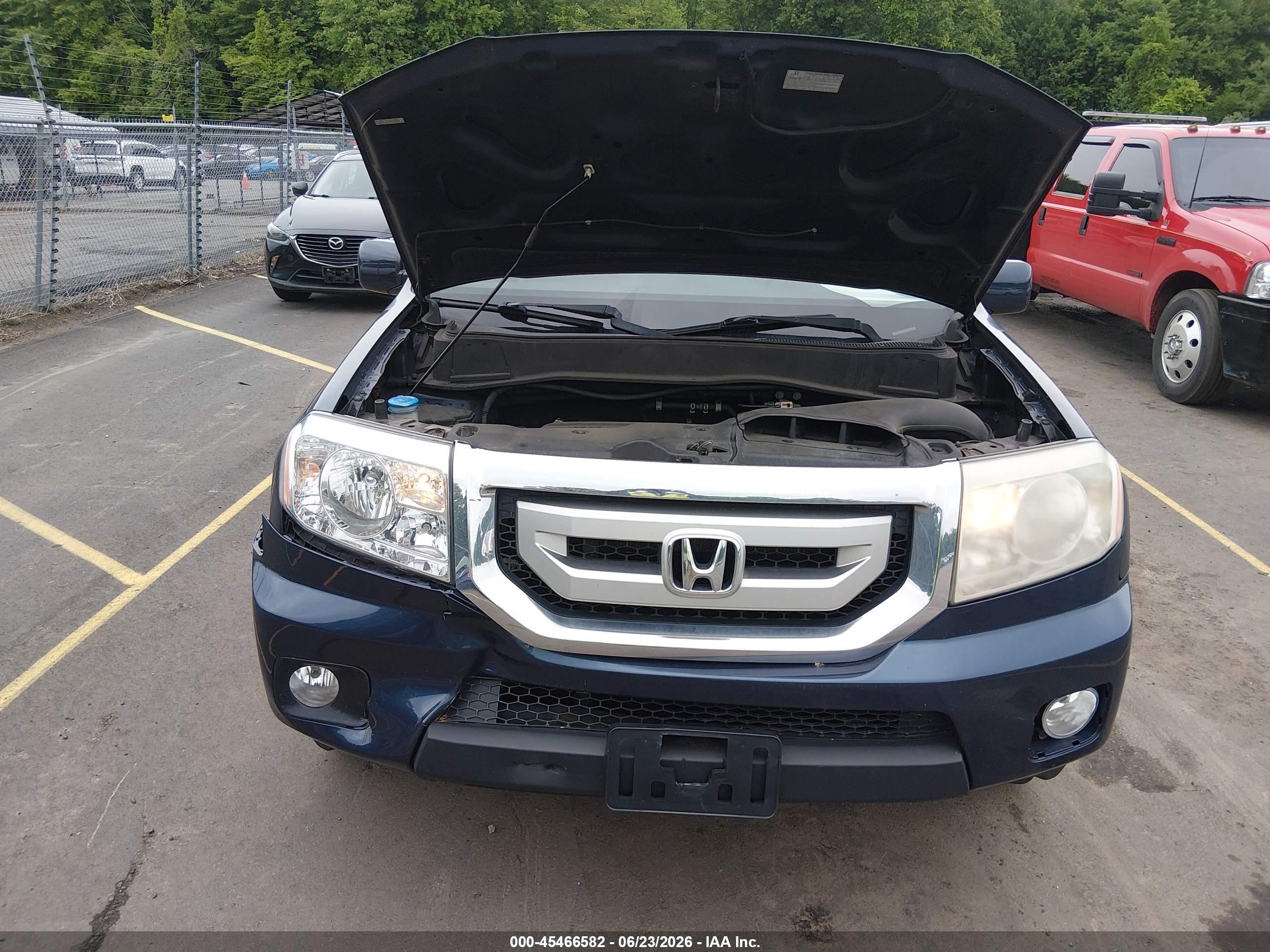 2011 Honda Pilot Ex-l Blue vin: 5FNYF4H7XBB048488