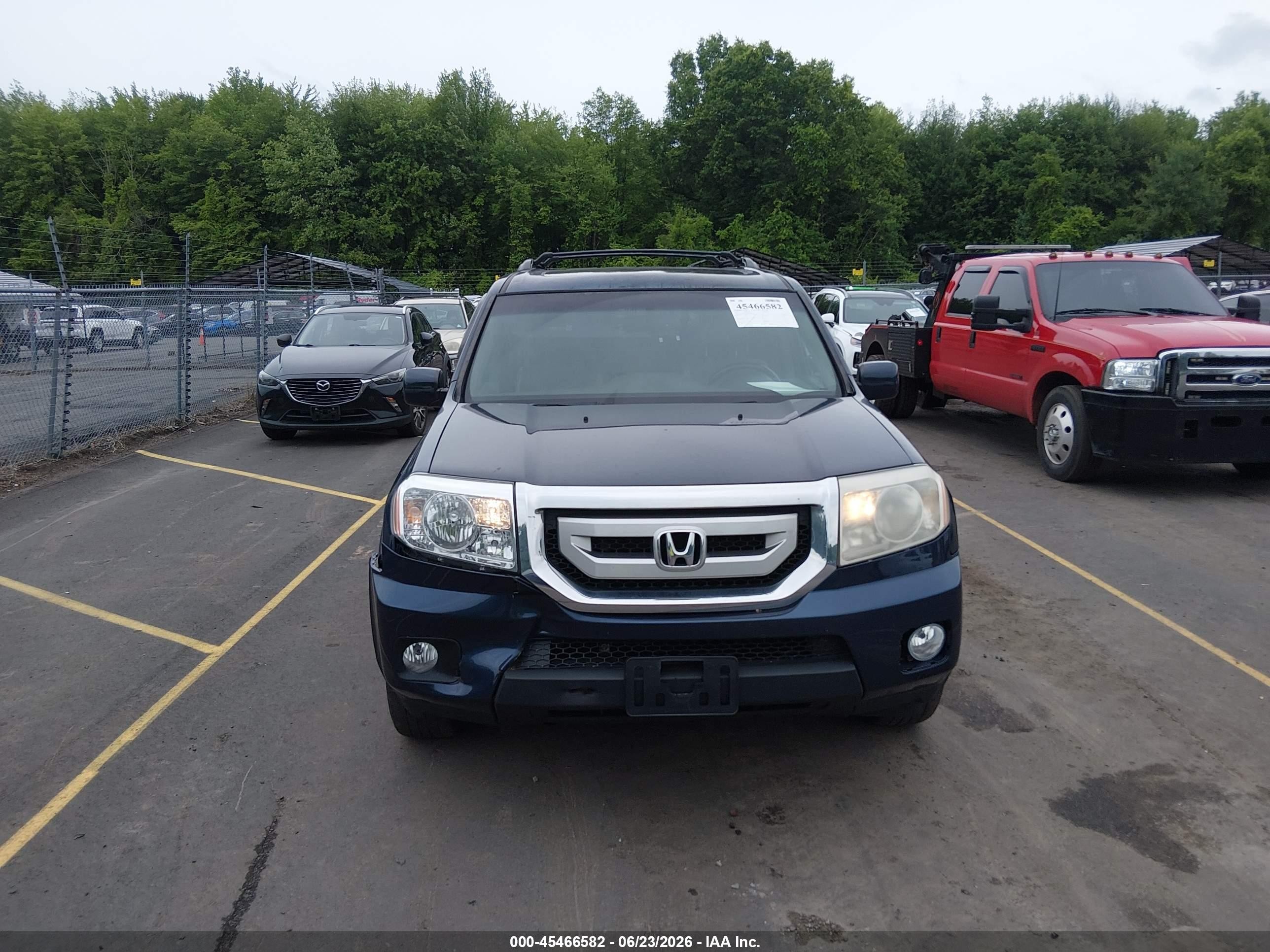 2011 Honda Pilot Ex-l Blue vin: 5FNYF4H7XBB048488