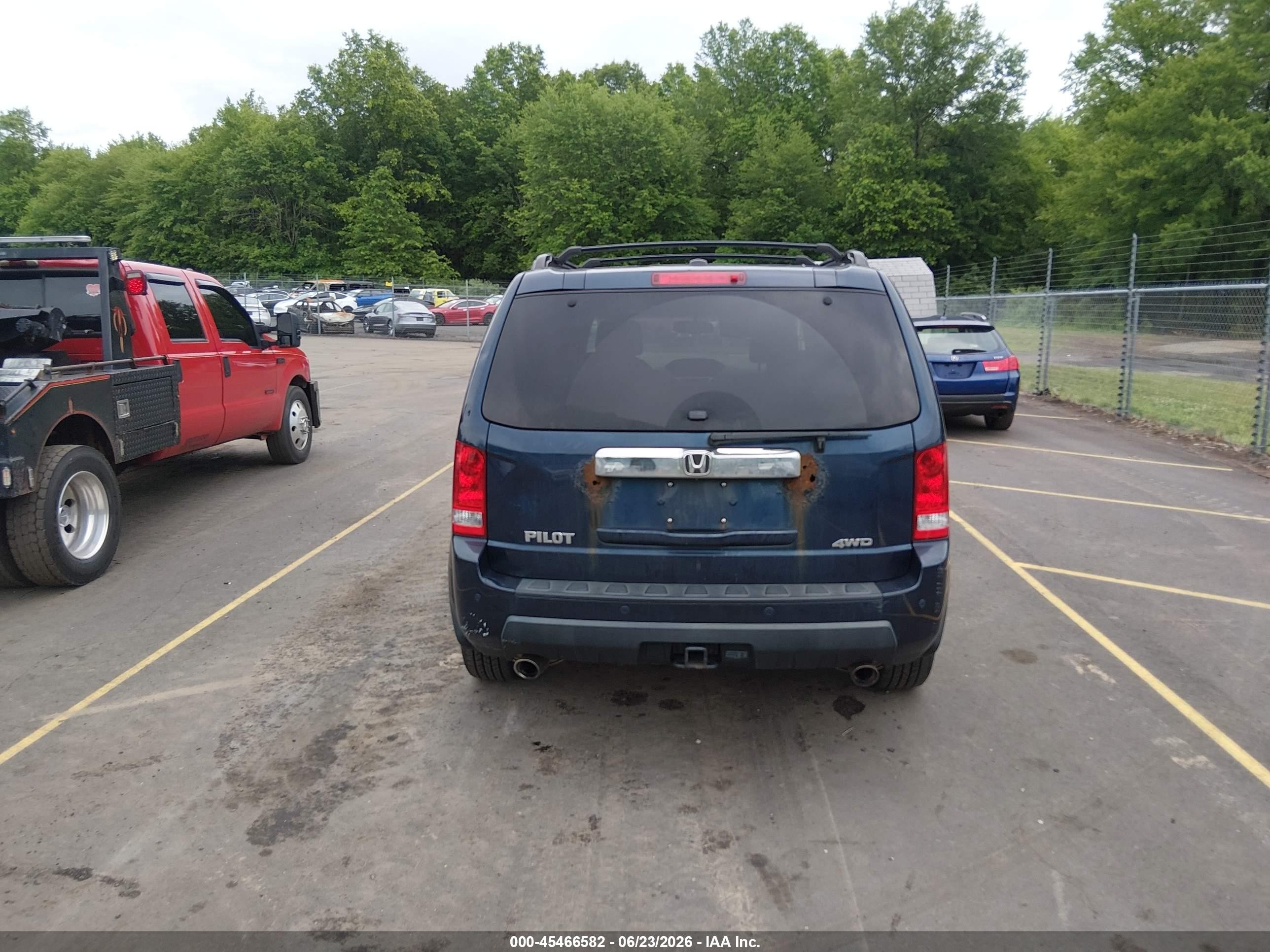 2011 Honda Pilot Ex-l Blue vin: 5FNYF4H7XBB048488