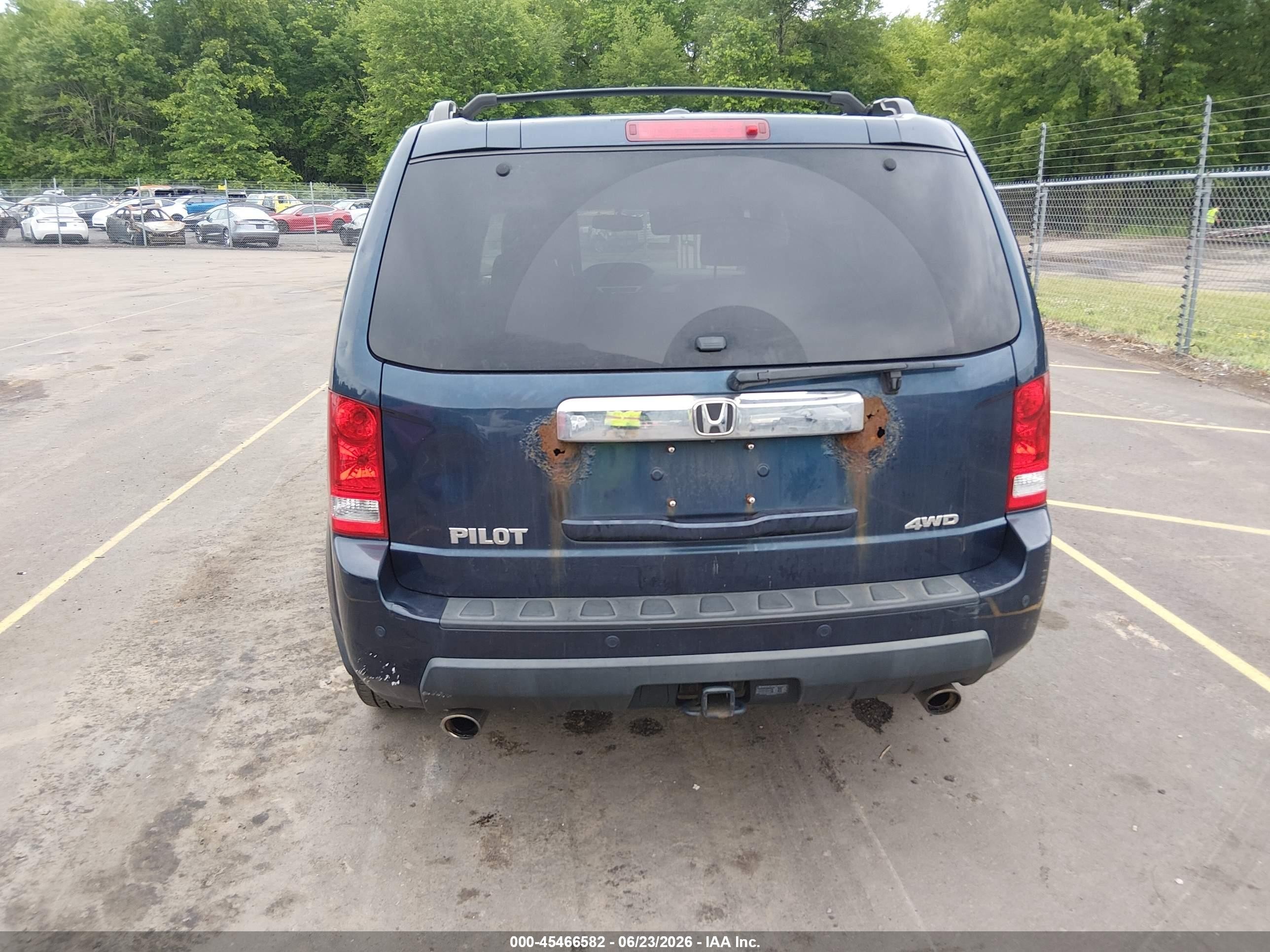 2011 Honda Pilot Ex-l Blue vin: 5FNYF4H7XBB048488