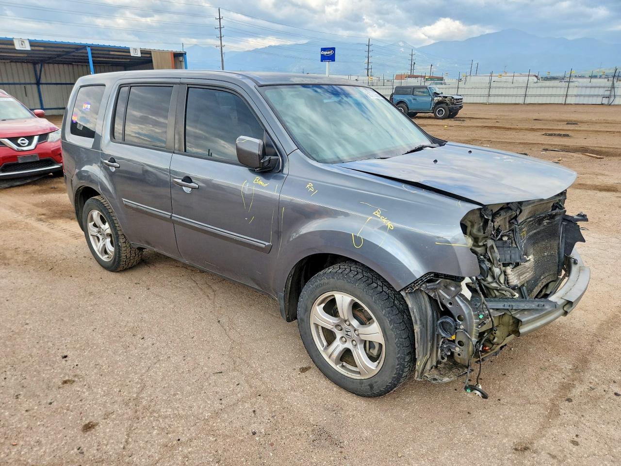 2013 Honda Pilot Exln Gray vin: 5FNYF4H7XDB024288