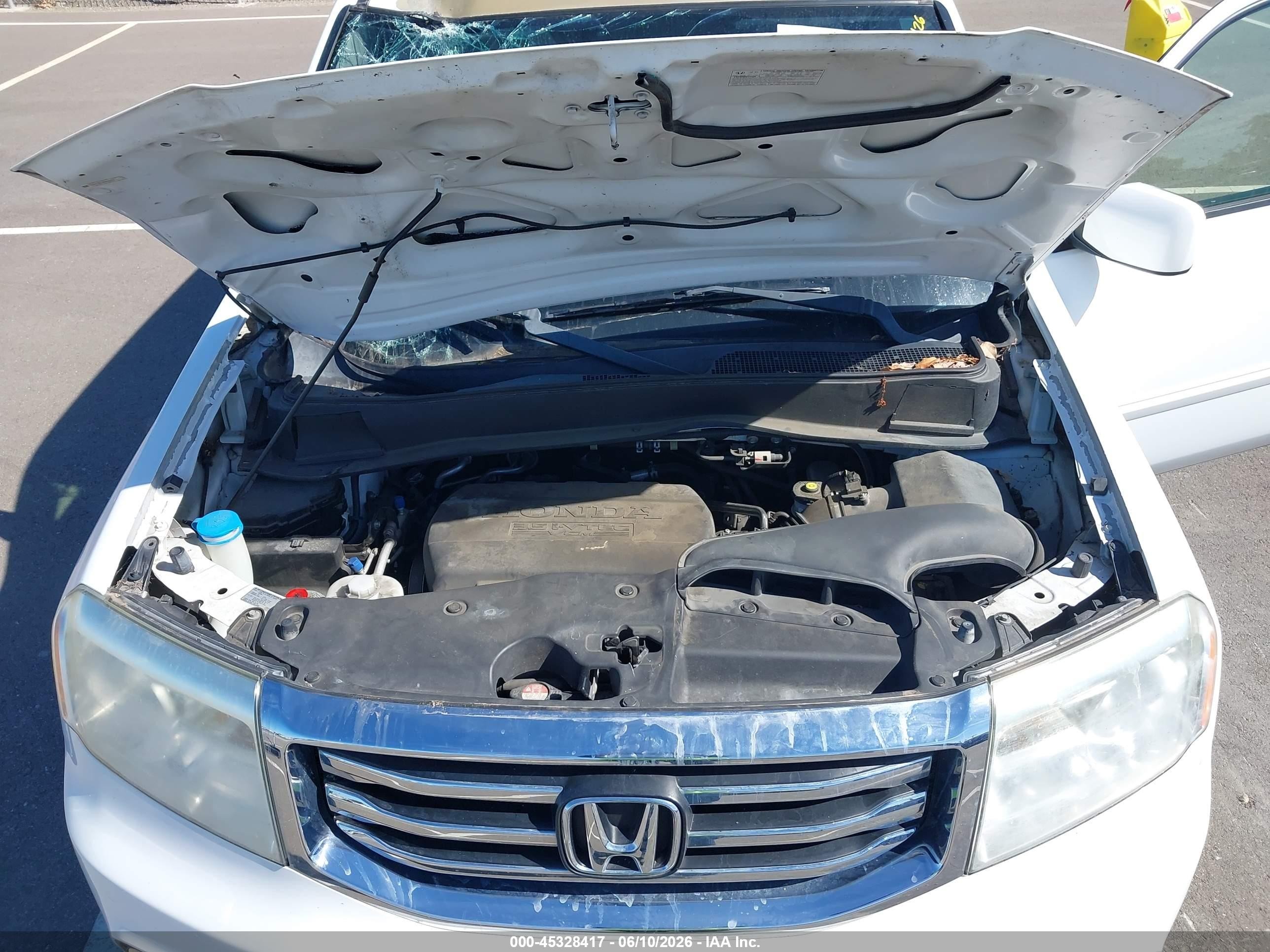 2013 Honda Pilot Ex-l White vin: 5FNYF4H7XDB065276