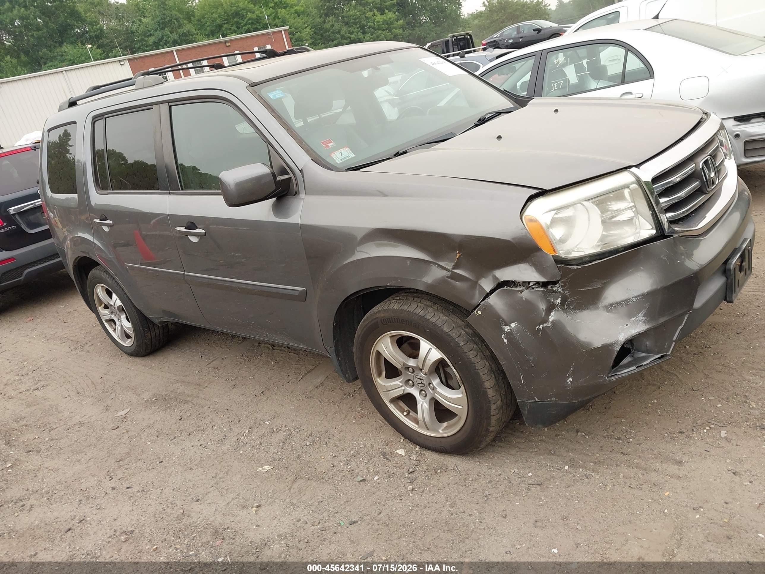 2013 Honda Pilot Ex-l Серый vin: 5FNYF4H7XDB076732