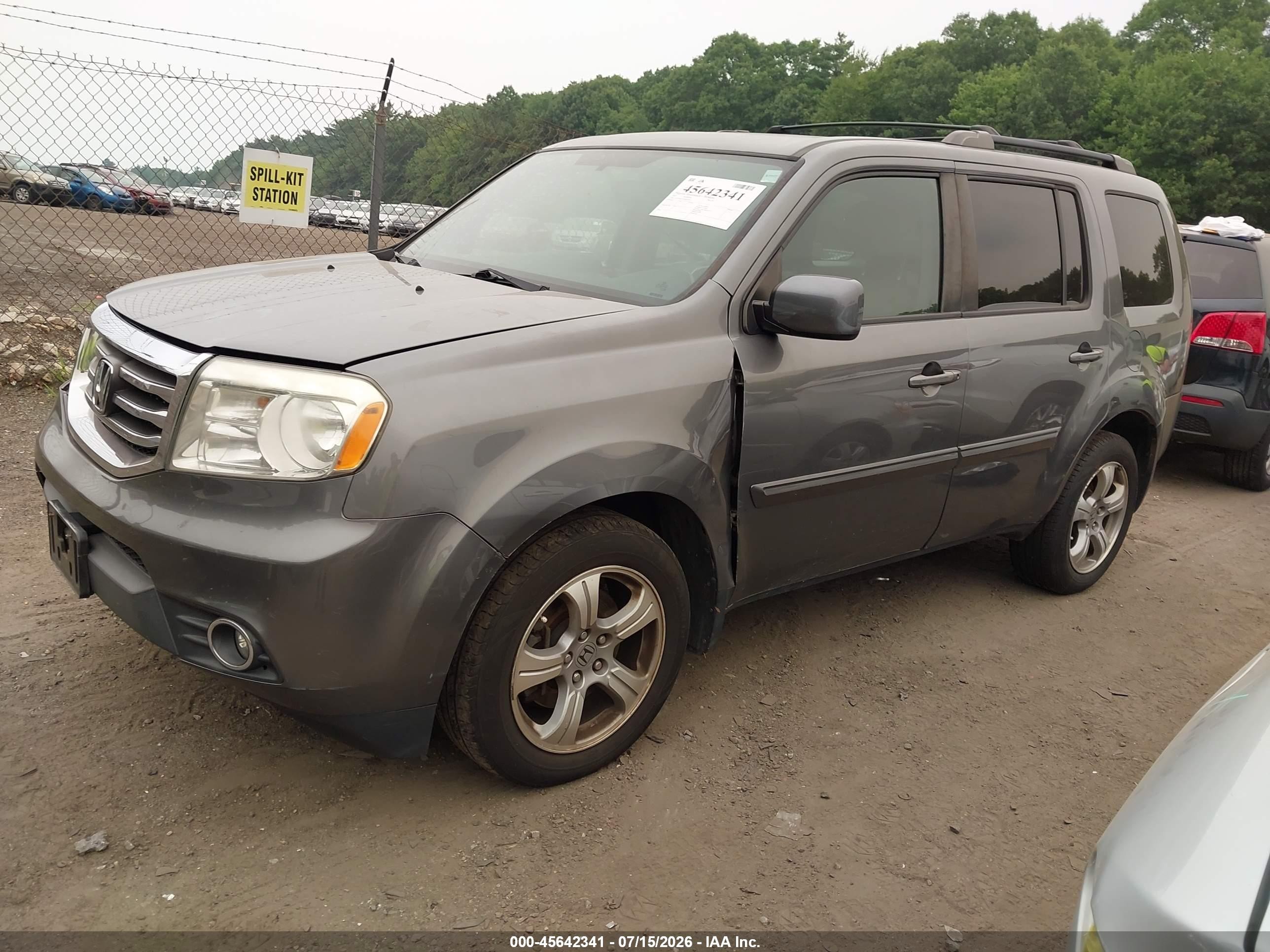 2013 Honda Pilot Ex-l Gray vin: 5FNYF4H7XDB076732