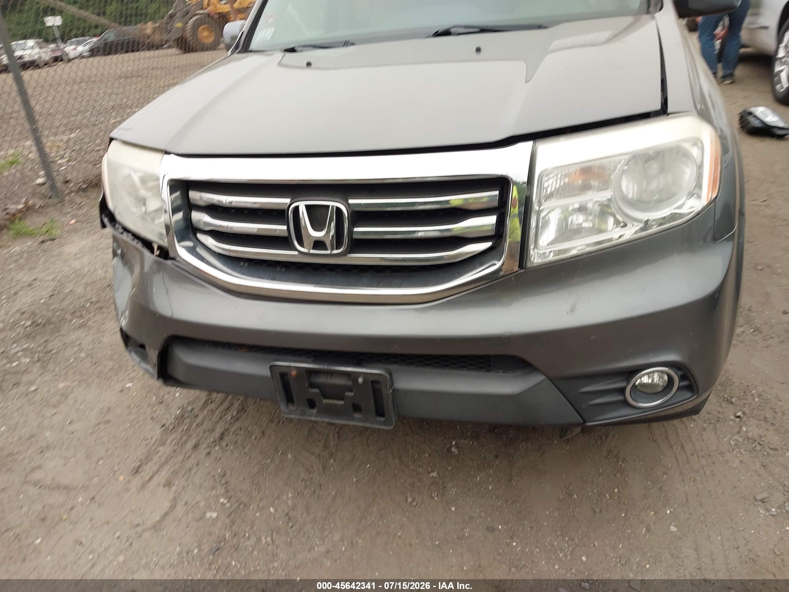 2013 Honda Pilot Ex-l Gray vin: 5FNYF4H7XDB076732