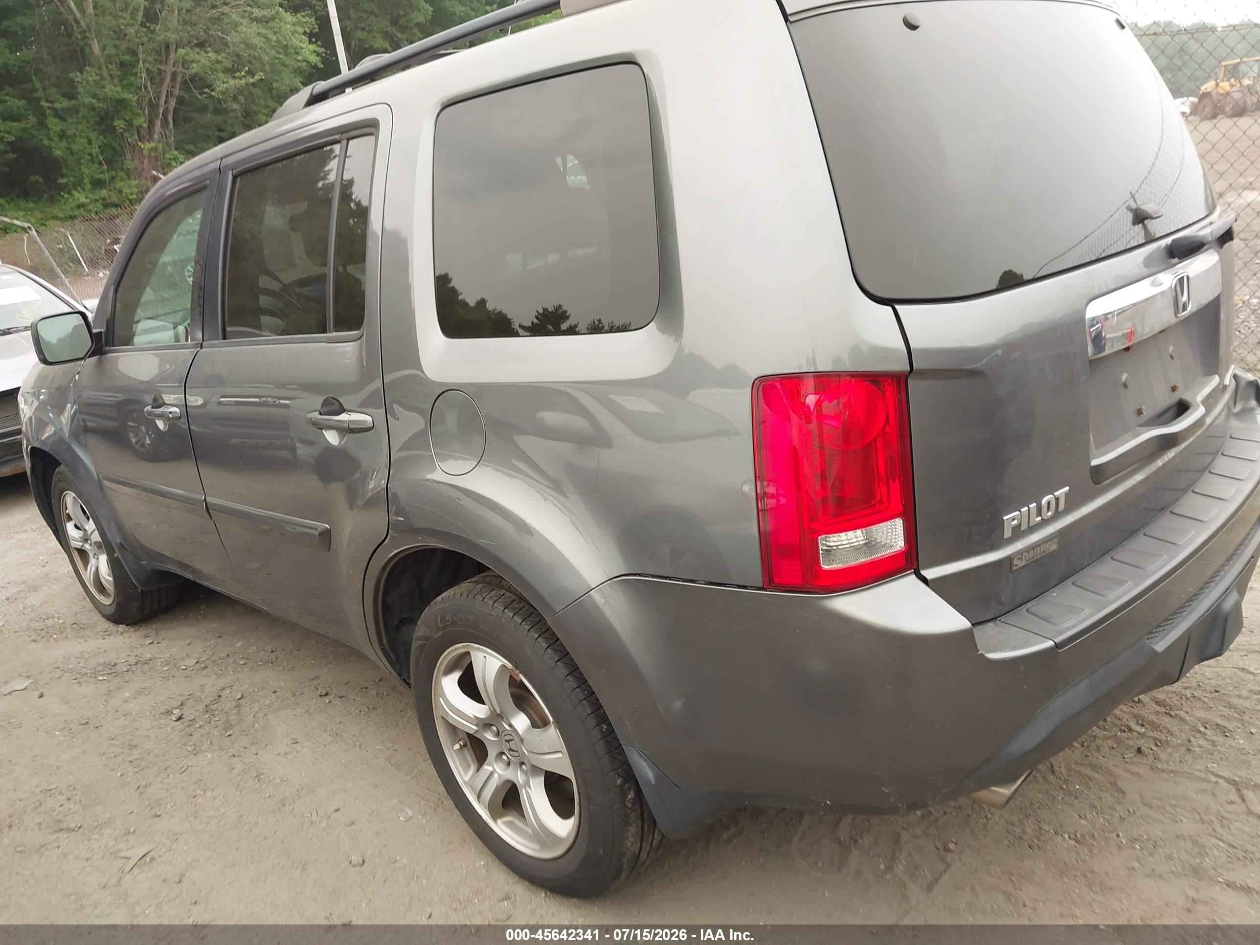 2013 Honda Pilot Ex-l Gray vin: 5FNYF4H7XDB076732