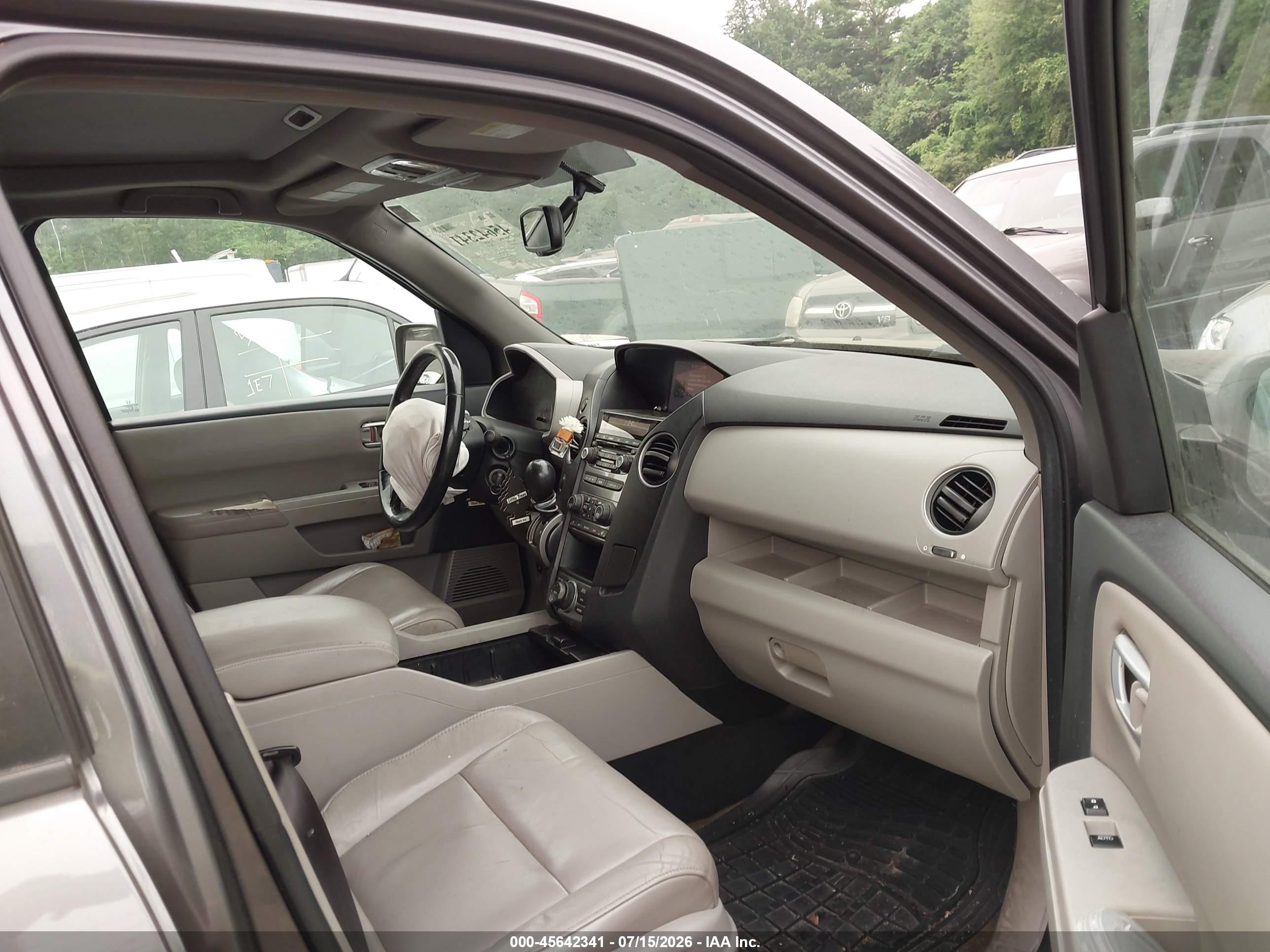 2013 Honda Pilot Ex-l Gray vin: 5FNYF4H7XDB076732