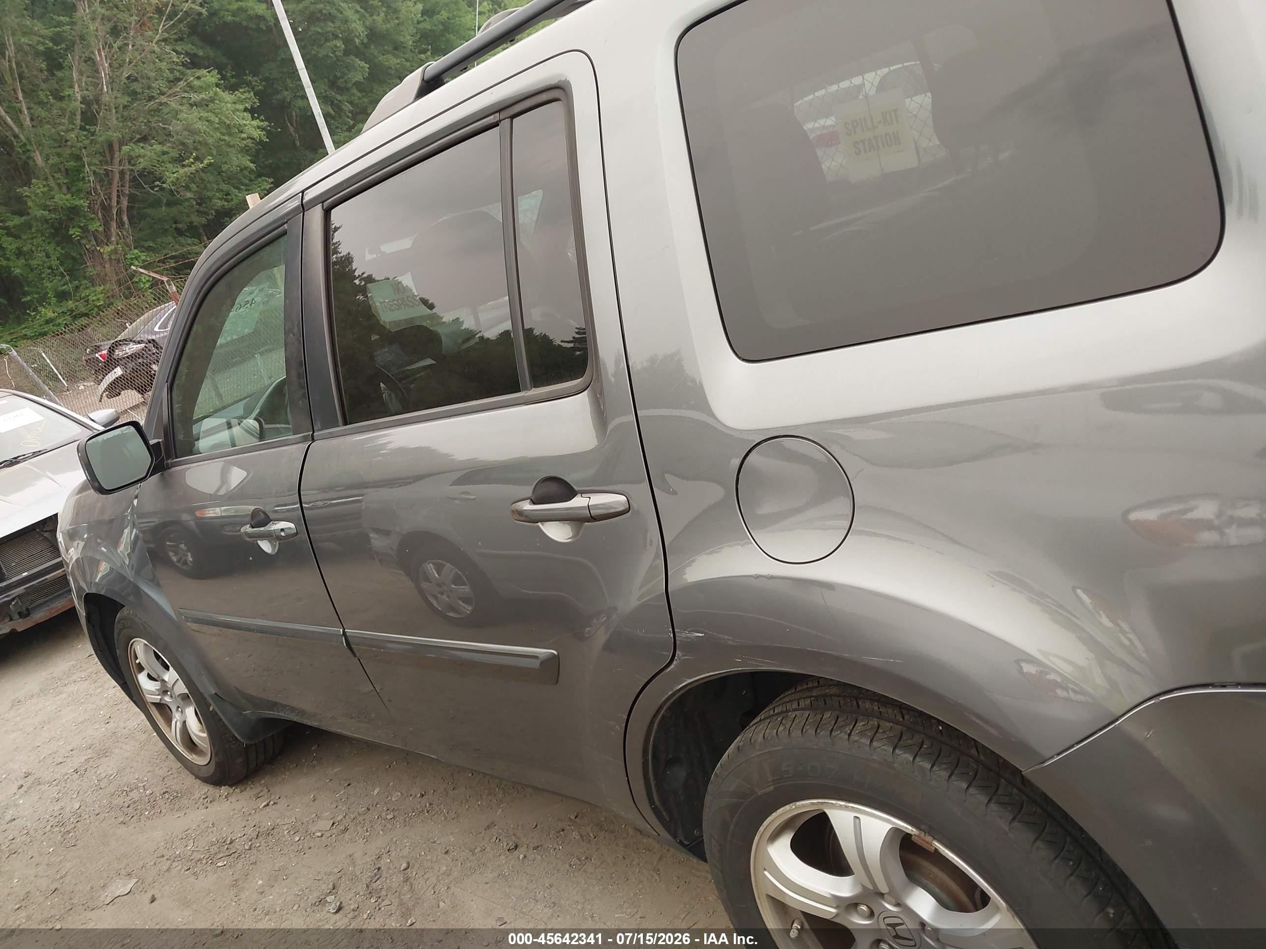 2013 Honda Pilot Ex-l Gray vin: 5FNYF4H7XDB076732