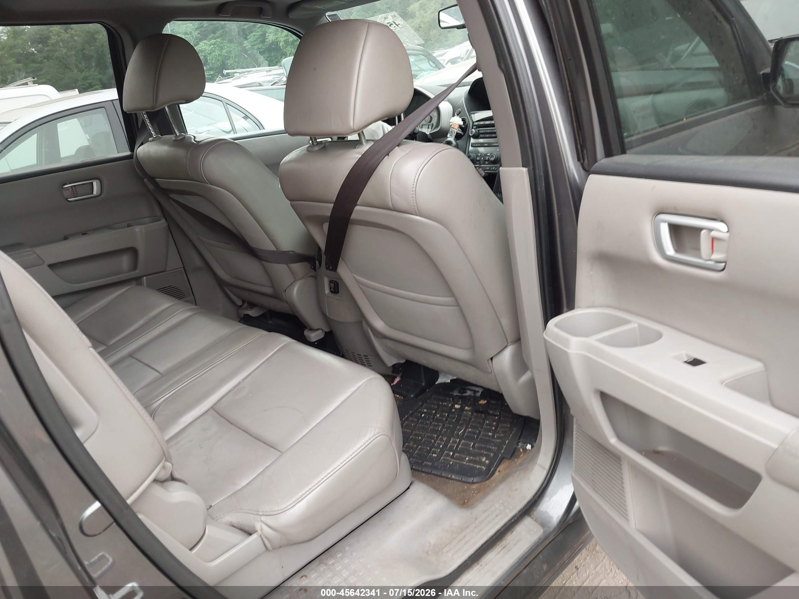 2013 Honda Pilot Ex-l Gray vin: 5FNYF4H7XDB076732