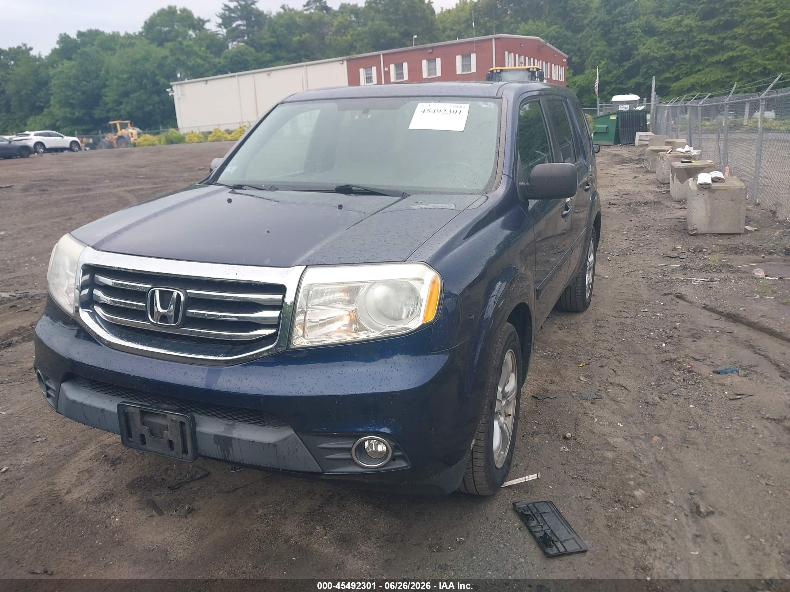 2014 Honda Pilot Ex-l Blue vin: 5FNYF4H7XEB056241