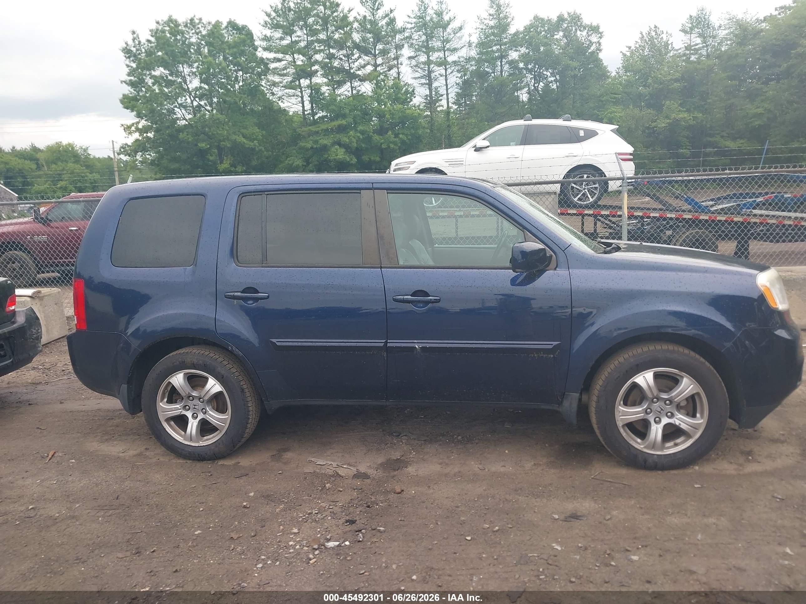 2014 Honda Pilot Ex-l Blue vin: 5FNYF4H7XEB056241