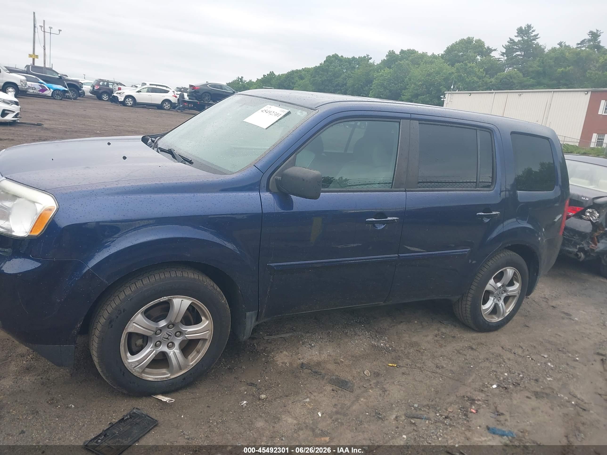 2014 Honda Pilot Ex-l Blue vin: 5FNYF4H7XEB056241